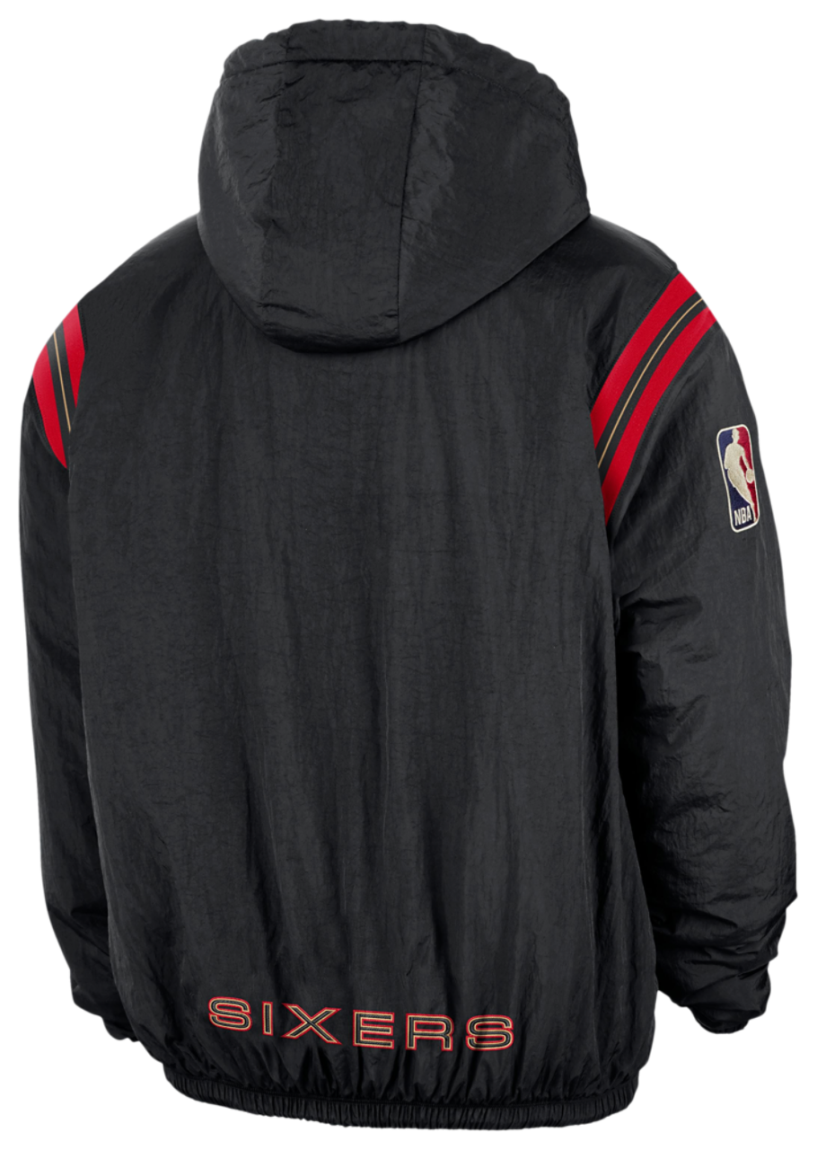 Nike 76ers Woven LND Half-Zip Hoodie Image 2 of 3. Tap to open photo gallery.