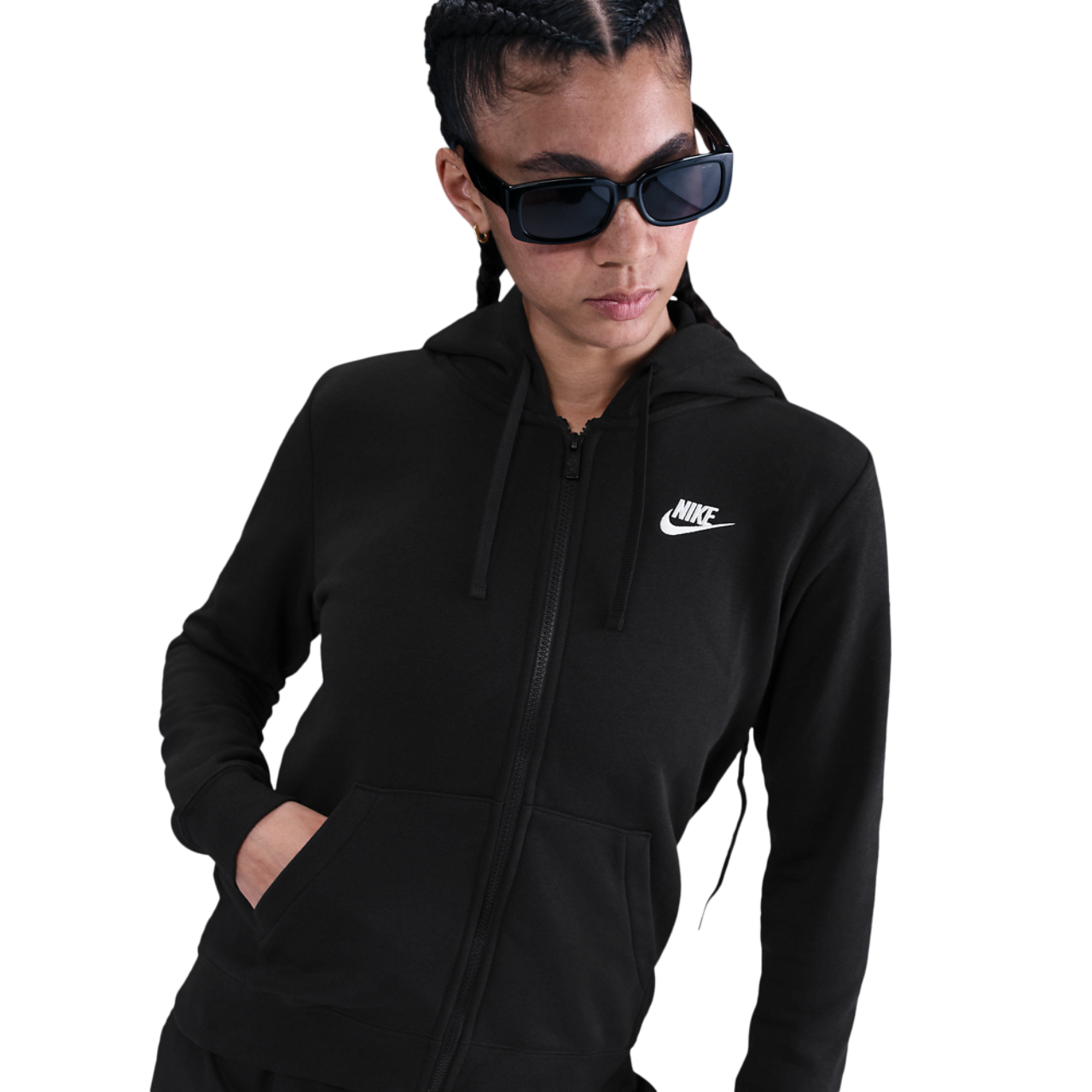 Nike NSW Club Fleece FZ Hoodie Image 1 of 4. Tap to open photo gallery.