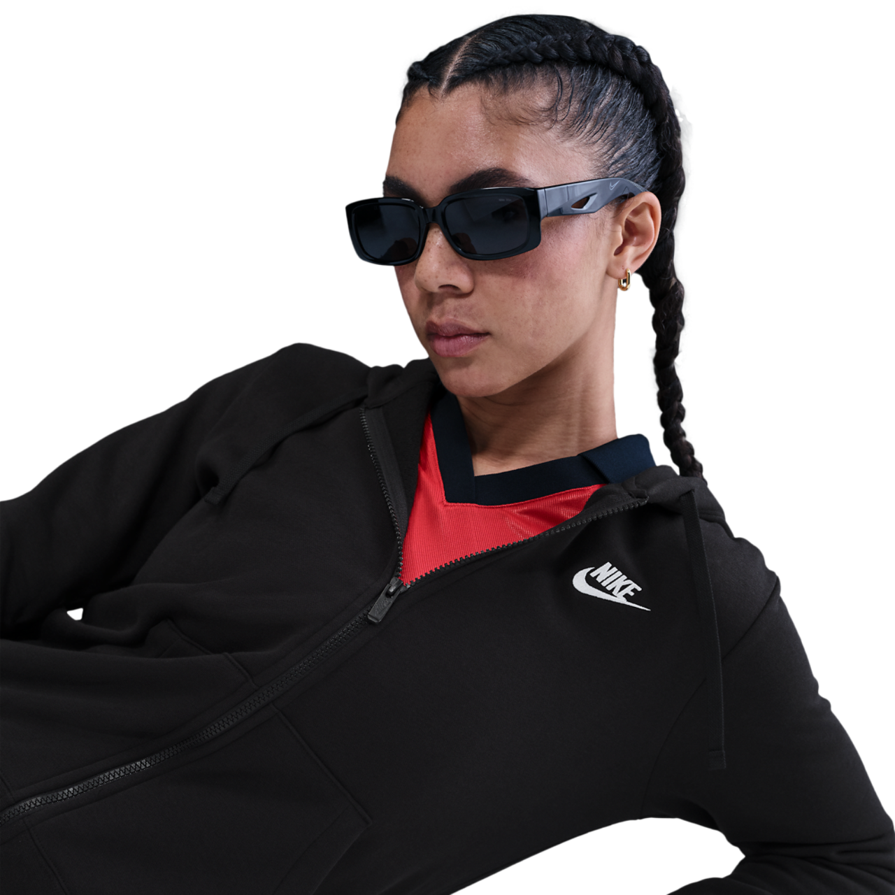 Nike NSW Club Fleece FZ Hoodie Image 3 of 4. Tap to open photo gallery.