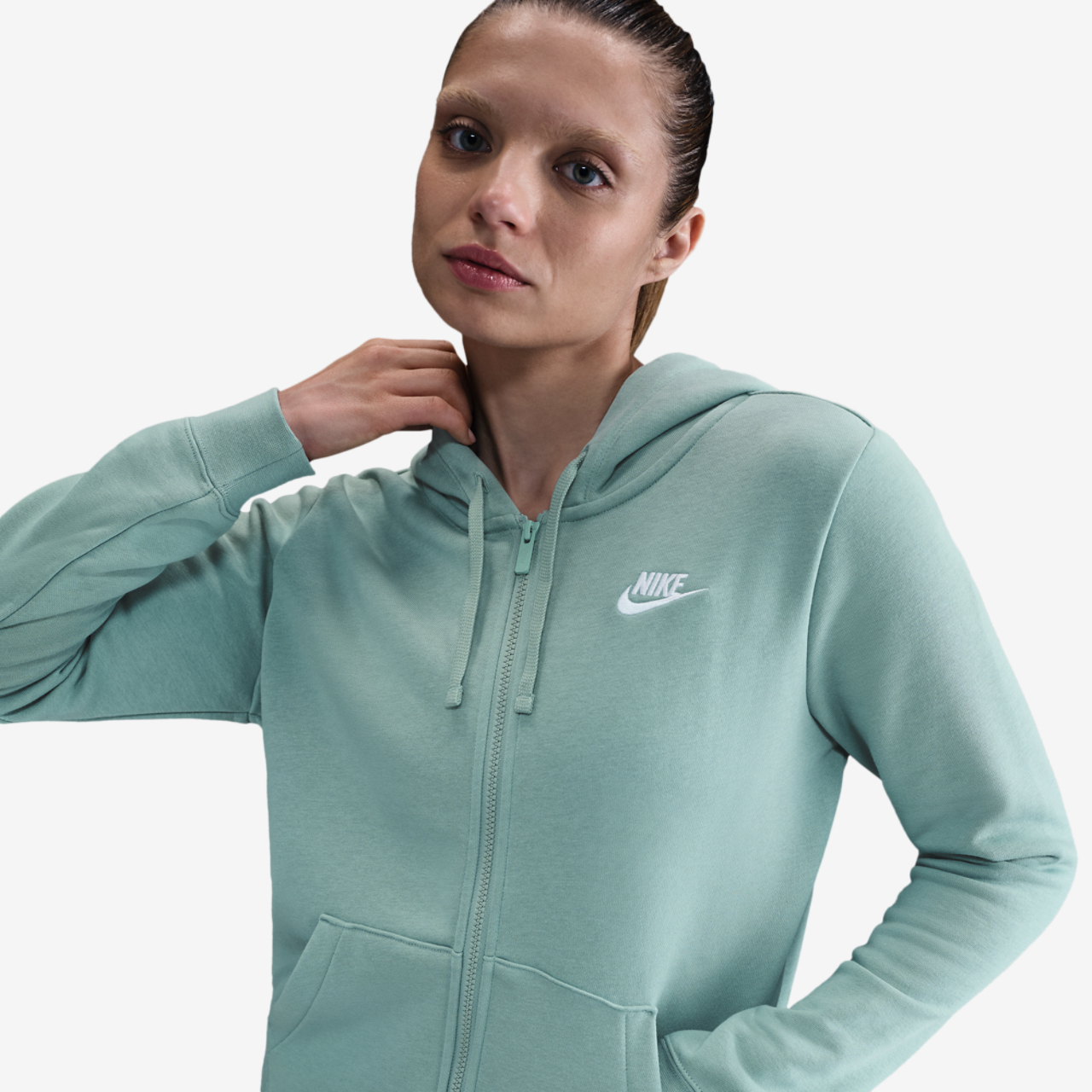 Nike NSW Club Fleece FZ Hoodie Image 1 of 4. Tap to open photo gallery.