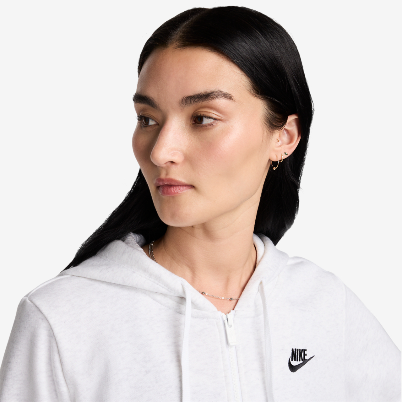 Nike NSW Club Fleece FZ Hoodie Image 3 of 8. Tap to open photo gallery.