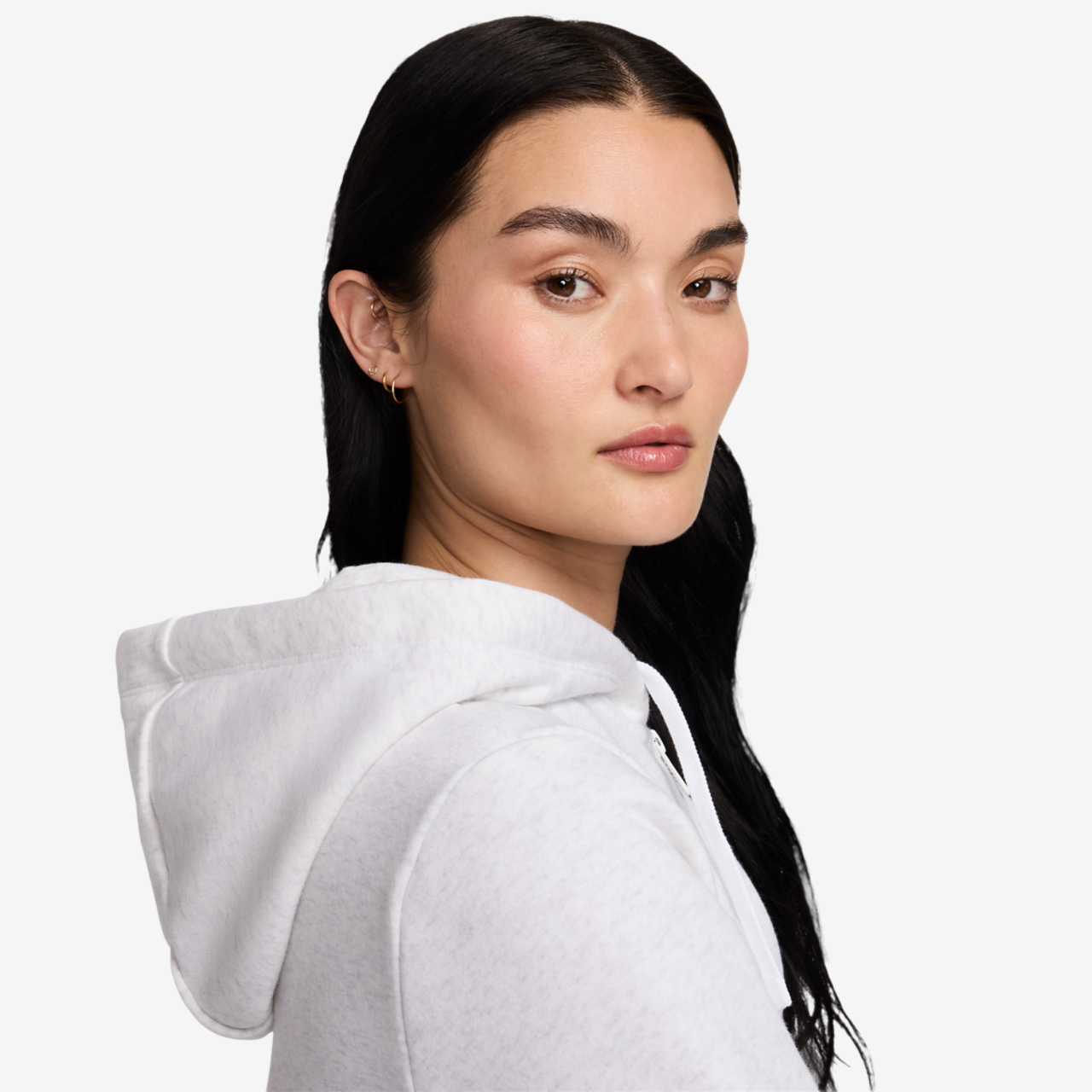 Nike NSW Club Fleece FZ Hoodie Image 4 of 8. Tap to open photo gallery.