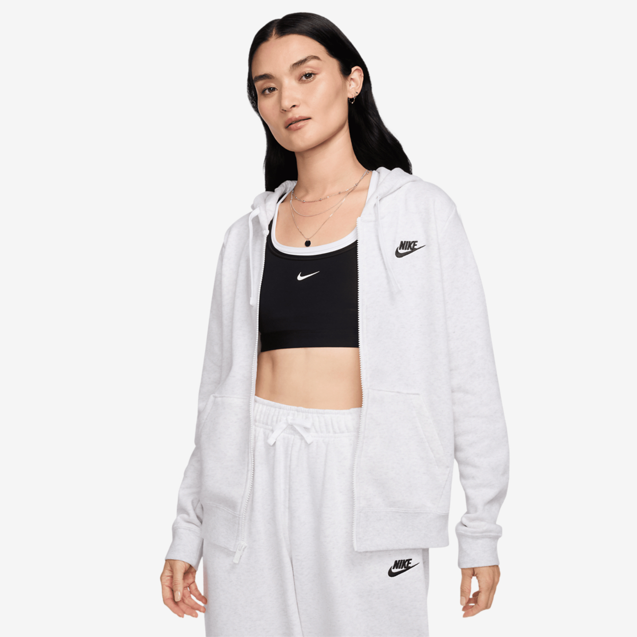 Nike NSW Club Fleece FZ Hoodie Image 7 of 8. Tap to open photo gallery.