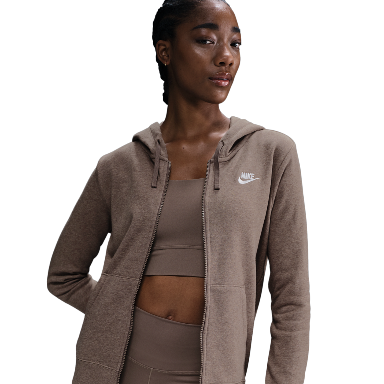 Nike NSW Club Fleece FZ Hoodie Image 1 of 4. Tap to open photo gallery.