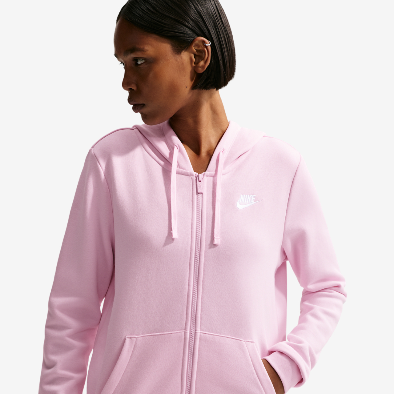 Nike NSW Club Fleece FZ Hoodie Image 1 of 2. Tap to open photo gallery.