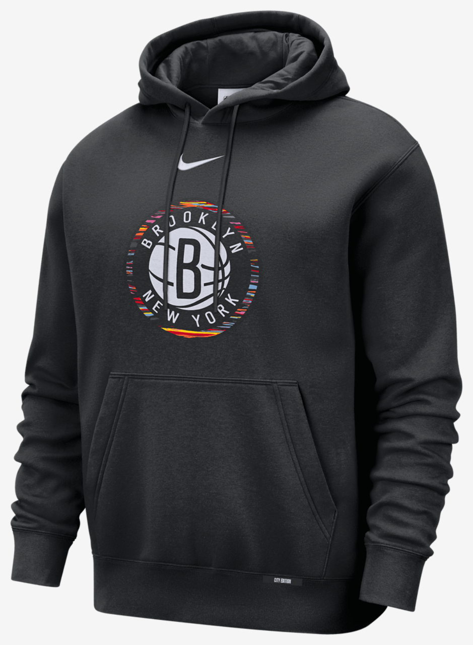 Nike Nets Club Logo City Edition Hoodie Image 1 of 2. Tap to open photo gallery.