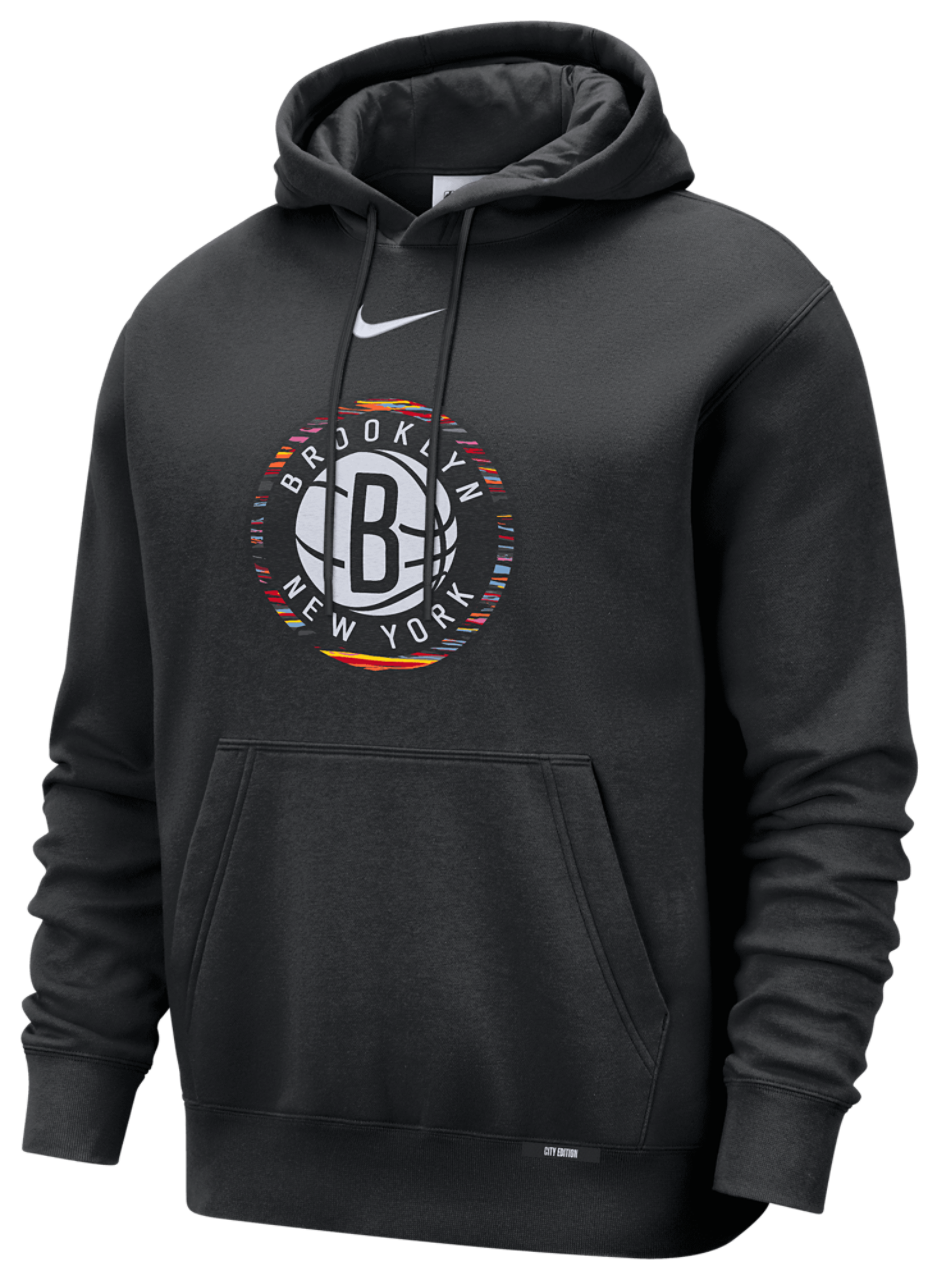 Nike Nets Club Logo City Edition Hoodie Image 1 of 2. Tap to open photo gallery.