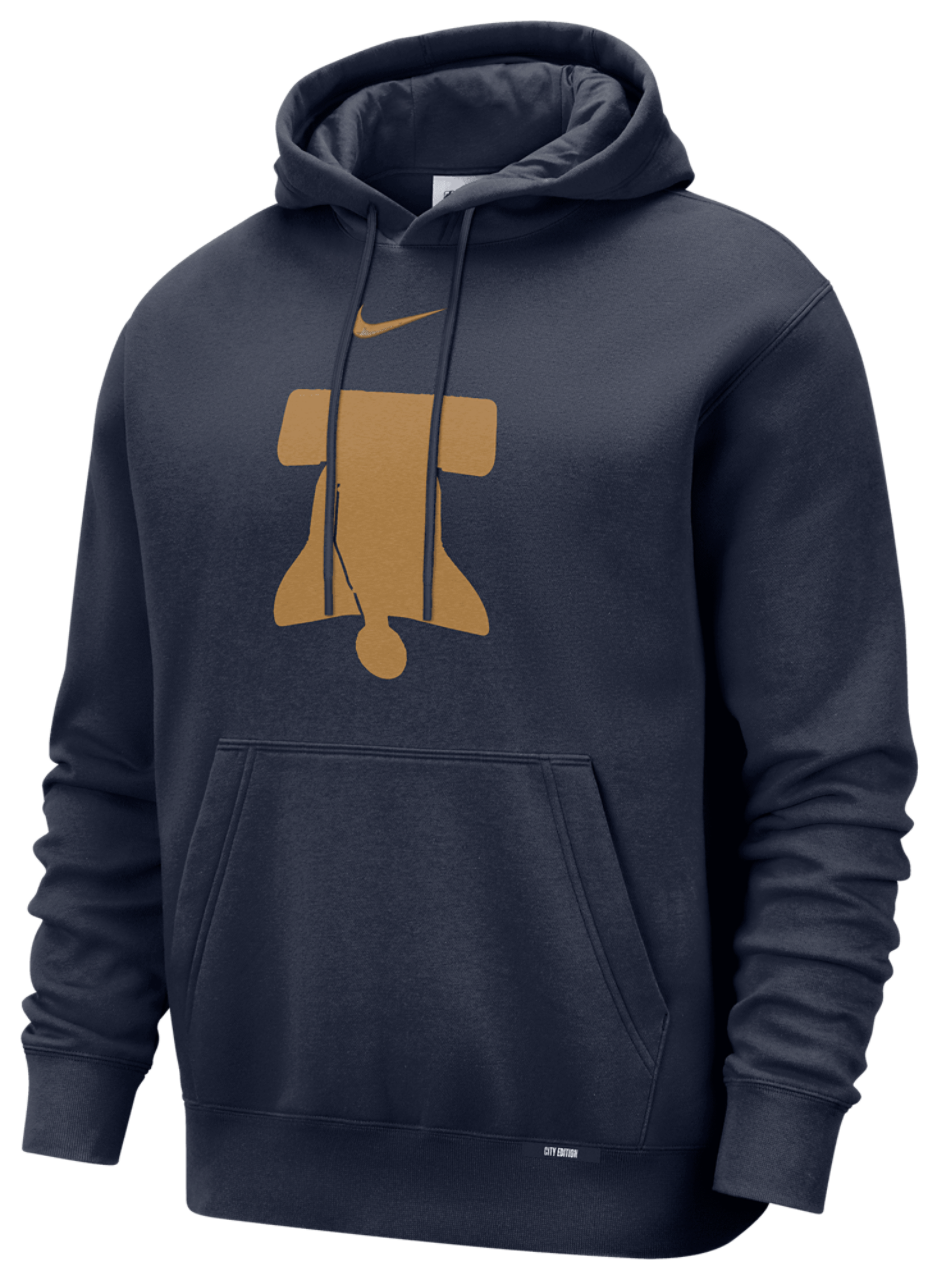 Nike 76ers Club Logo City Edition Hoodie Image 1 of 2. Tap to open photo gallery.