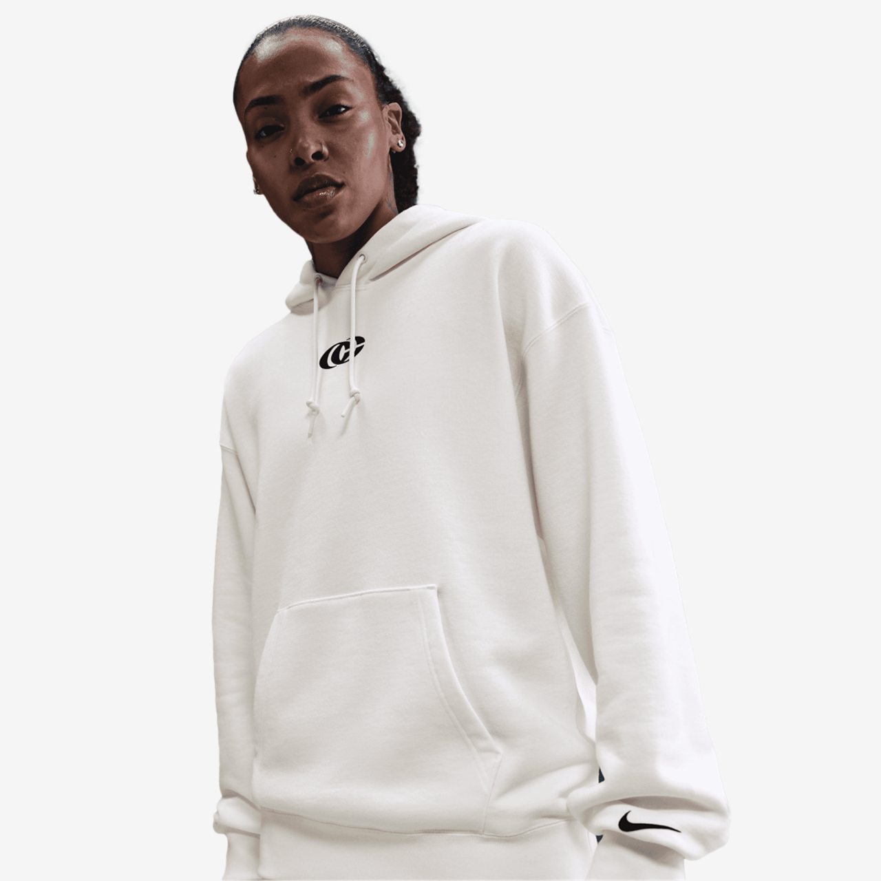 Nike Caitlin Clark U Premium Fleece Pullover Hoodie Image 3 of 6. Tap to open photo gallery.