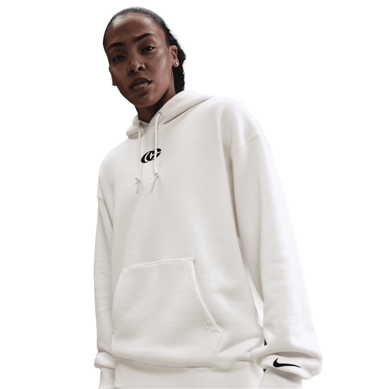 Nike Caitlin Clark U Premium Fleece Pullover Hoodie Image 3 of 6. Tap to open photo gallery.