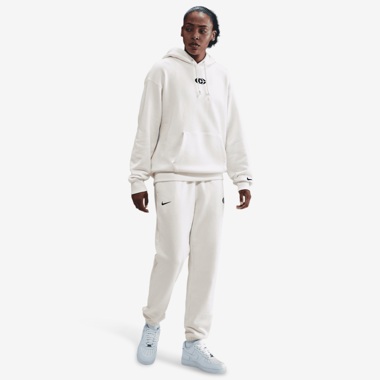 Nike Caitlin Clark U Premium Fleece Pullover Hoodie Image 6 of 6. Tap to open photo gallery.