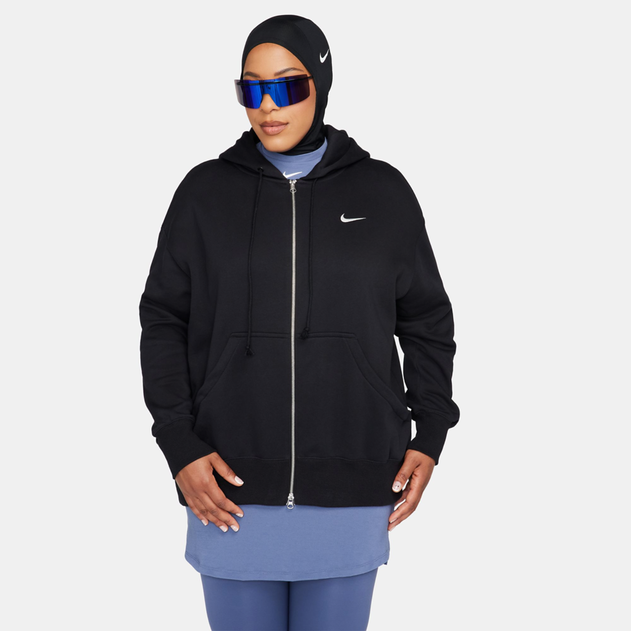 Nike Phoenix Fleece Long Sleeve Full-Zip Image 1 of 2. Tap to open photo gallery.
