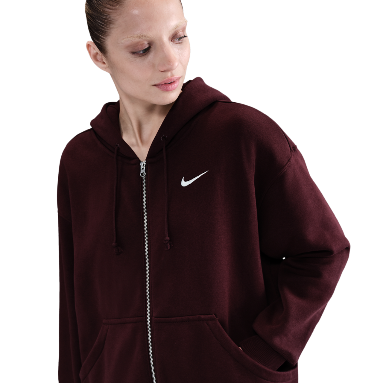 Nike Phoenix Fleece Long Sleeve Full-Zip Image 1 of 4. Tap to open photo gallery.