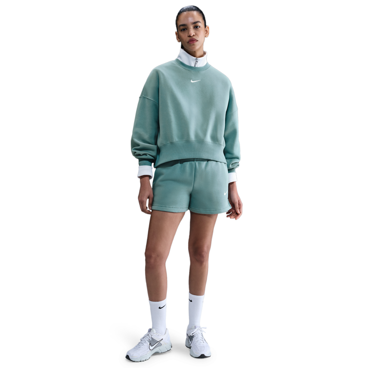 Nike NSW Style Fleece Crew OOS Image 2 of 3. Tap to open photo gallery.