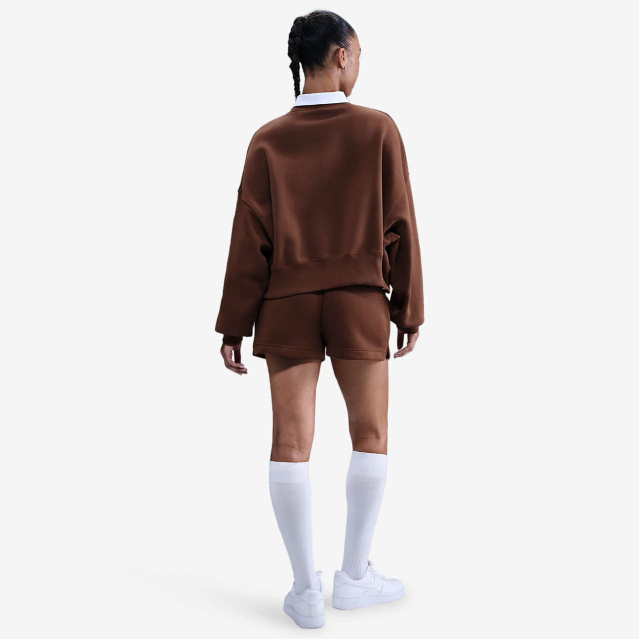 Nike NSW Style Fleece Crew OOS Image 3 of 3. Tap to open photo gallery.