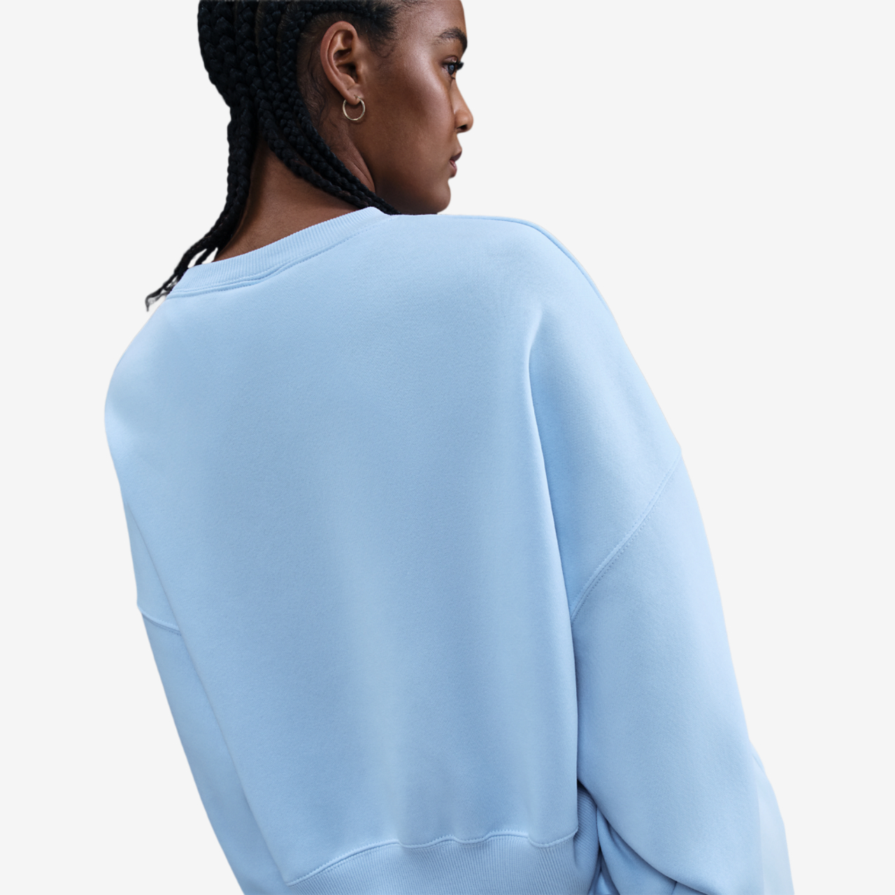 Nike NSW Style Fleece Crew OOS Image 2 of 5. Tap to open photo gallery.