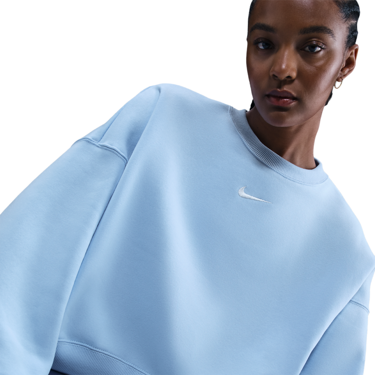 Nike NSW Style Fleece Crew OOS Image 3 of 5. Tap to open photo gallery.