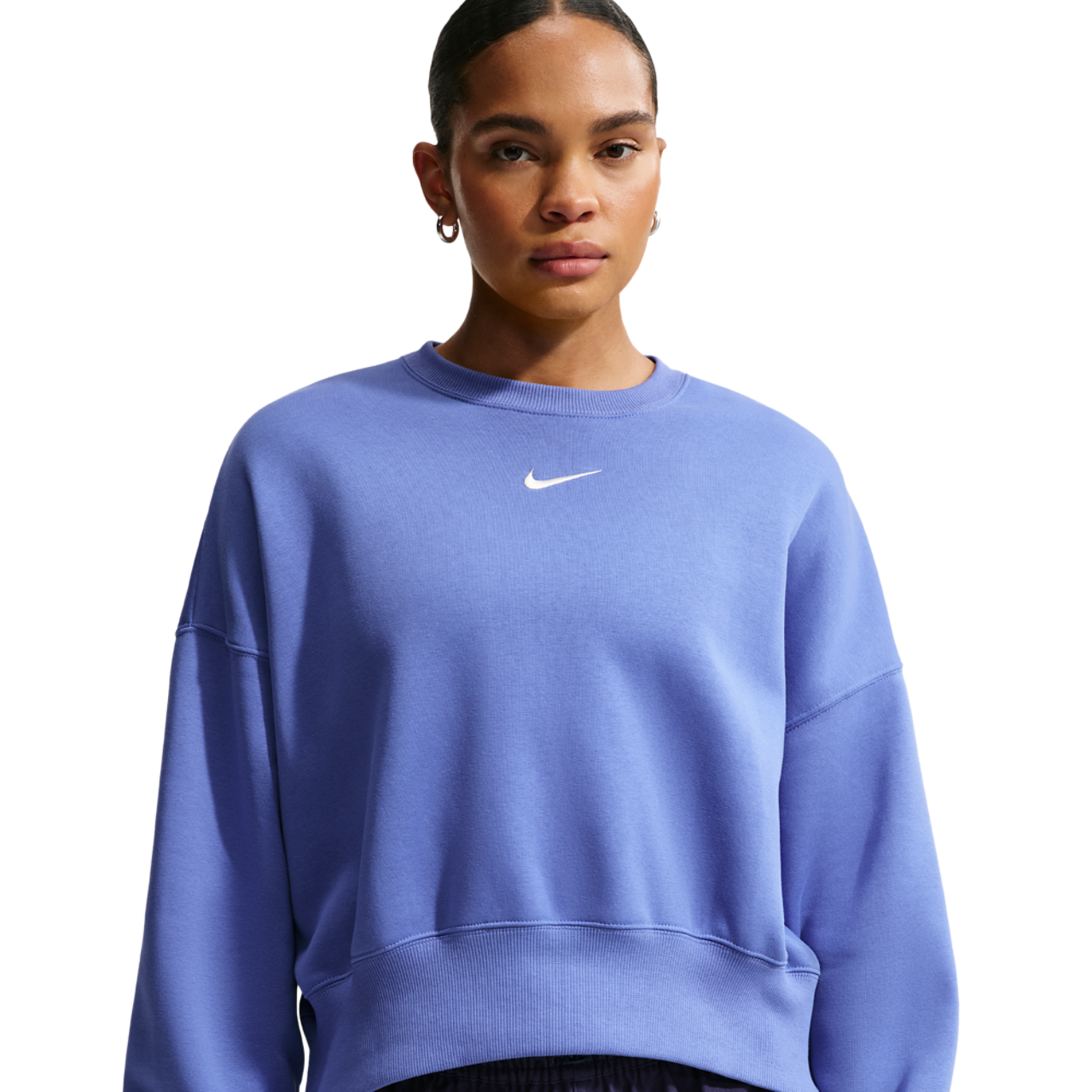 Nike NSW Style Fleece Crew OOS Image 1 of 4. Tap to open photo gallery.