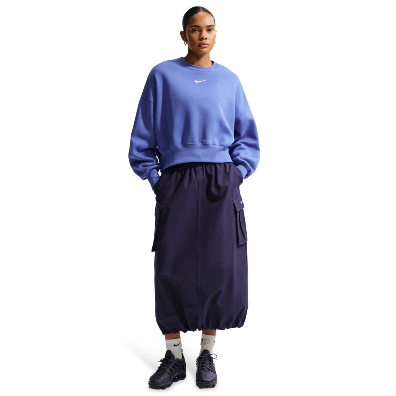 Nike NSW Style Fleece Crew OOS Image 3 of 4. Tap to open photo gallery.
