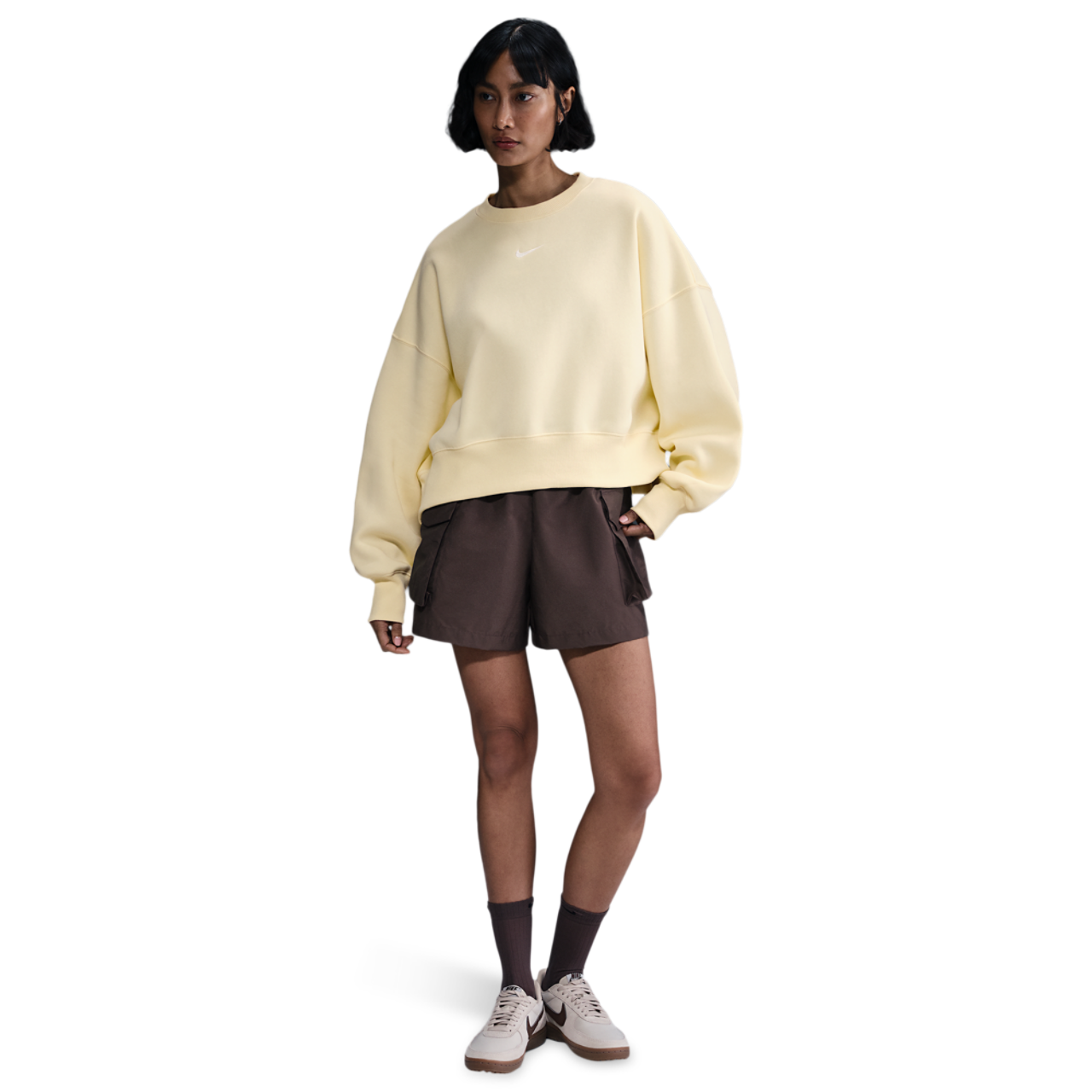 Nike NSW Style Fleece Crew OOS Image 3 of 4. Tap to open photo gallery.
