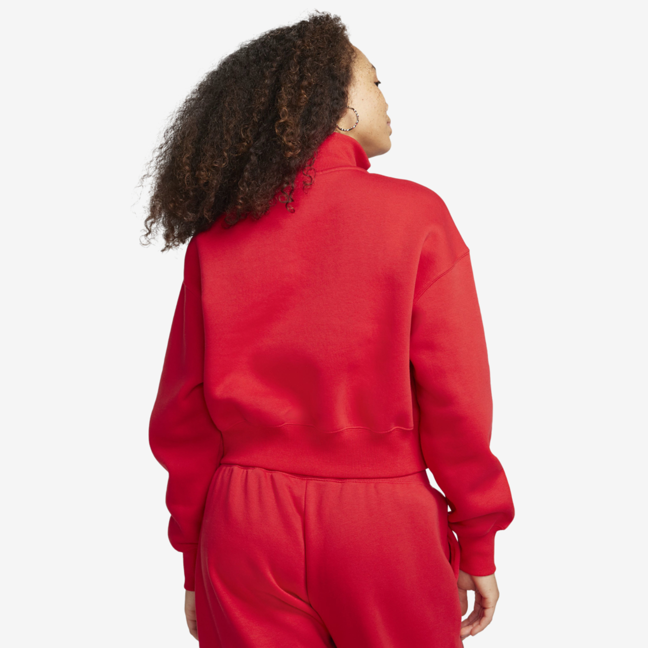 Nike Style Fleece Crop Quarter-Zip Image 2 of 4. Tap to open photo gallery.