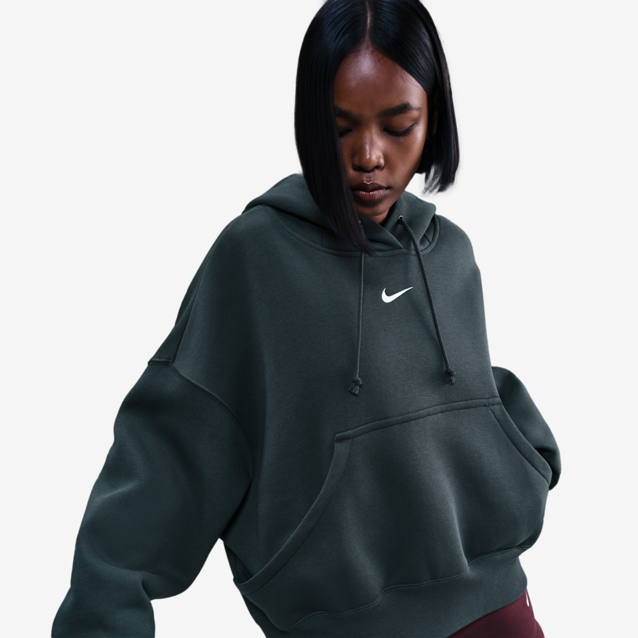 Nike PHNX Fleece OS Pullover Hoodie Image 1 of 4. Tap to open photo gallery.