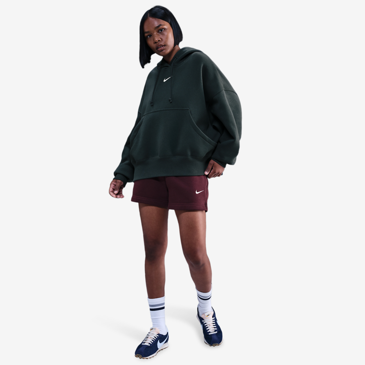 Nike PHNX Fleece OS Pullover Hoodie Image 3 of 4. Tap to open photo gallery.