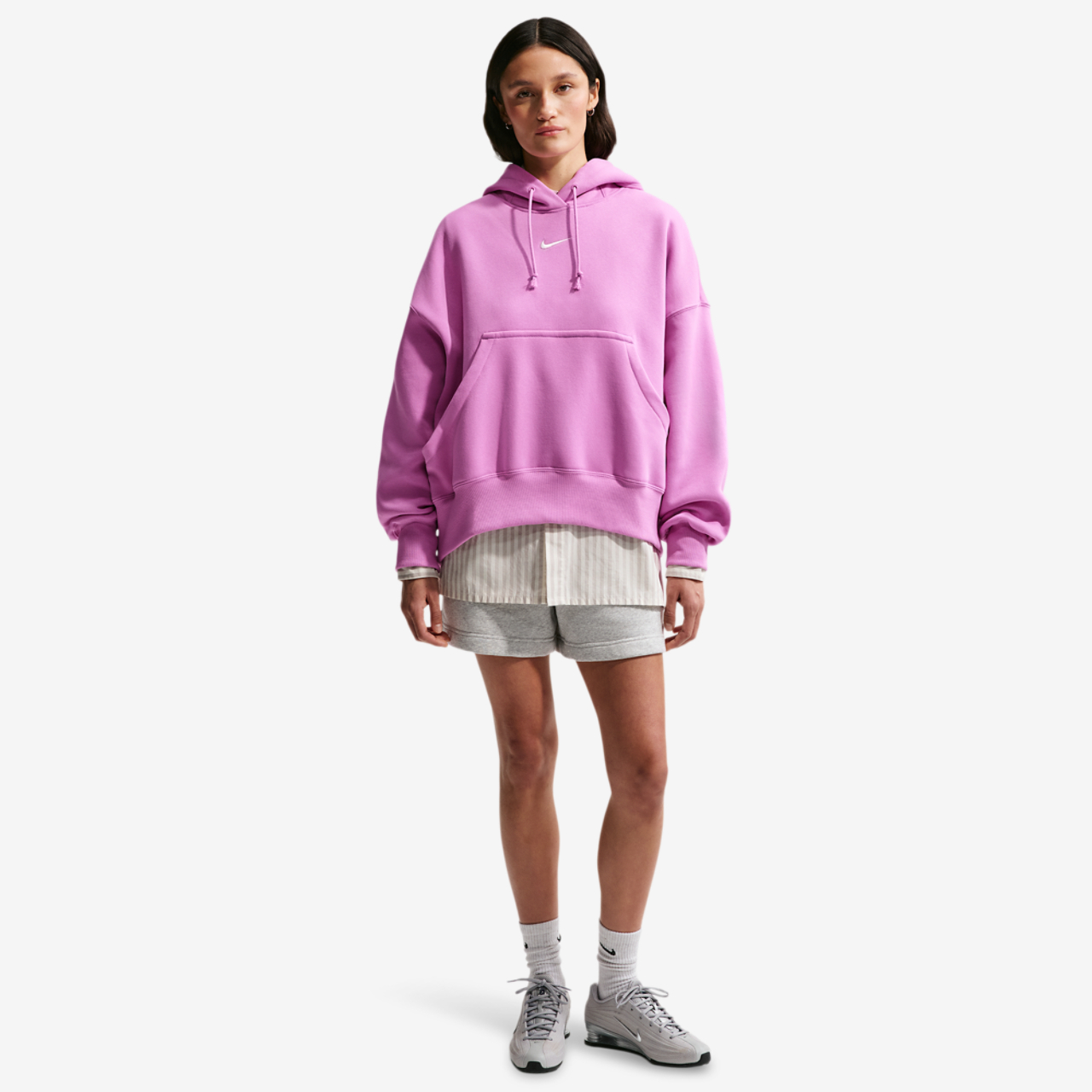 Nike PHNX Fleece OS Pullover Hoodie Image 3 of 4. Tap to open photo gallery.