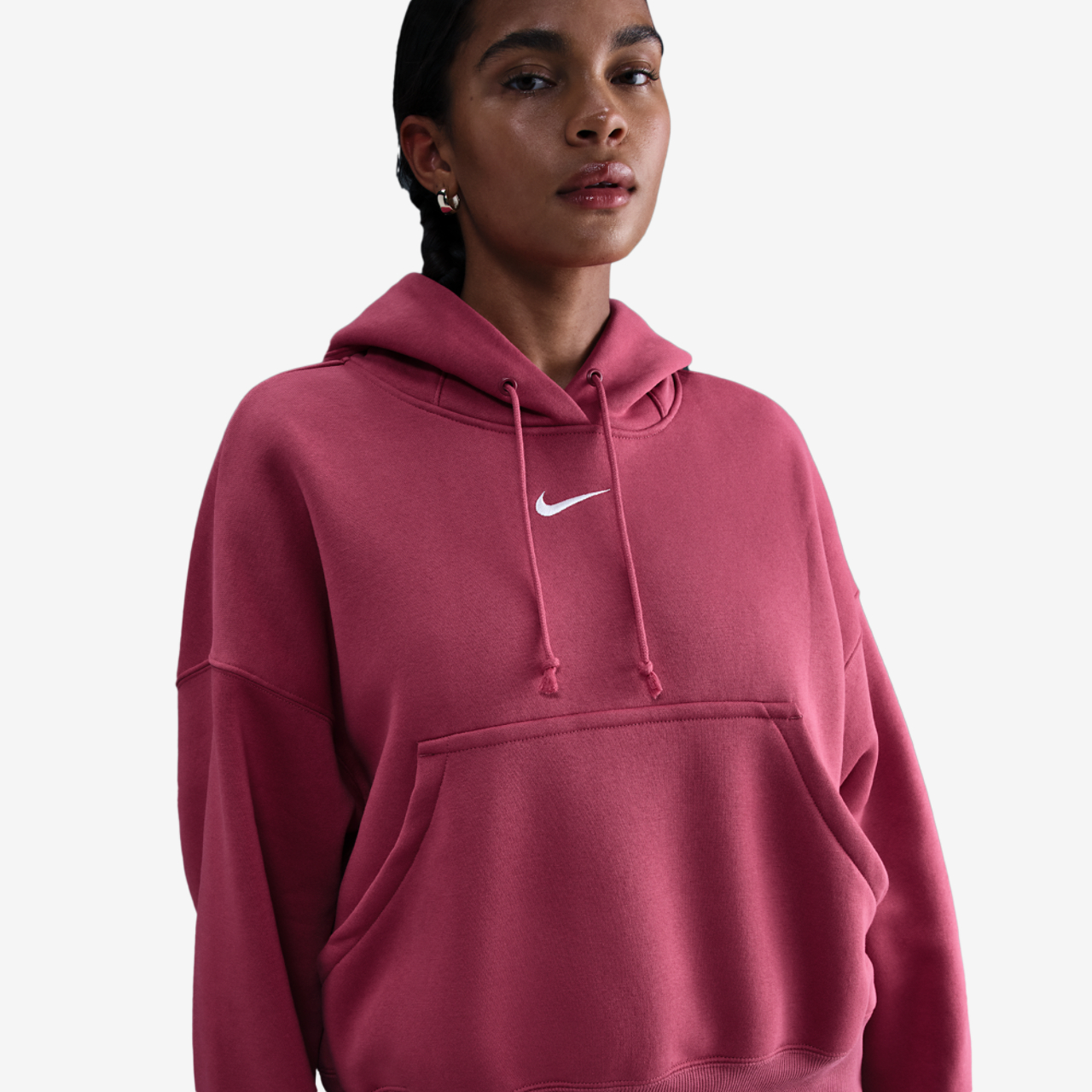 Nike PHNX Fleece OS Pullover Hoodie Image 1 of 4. Tap to open photo gallery.