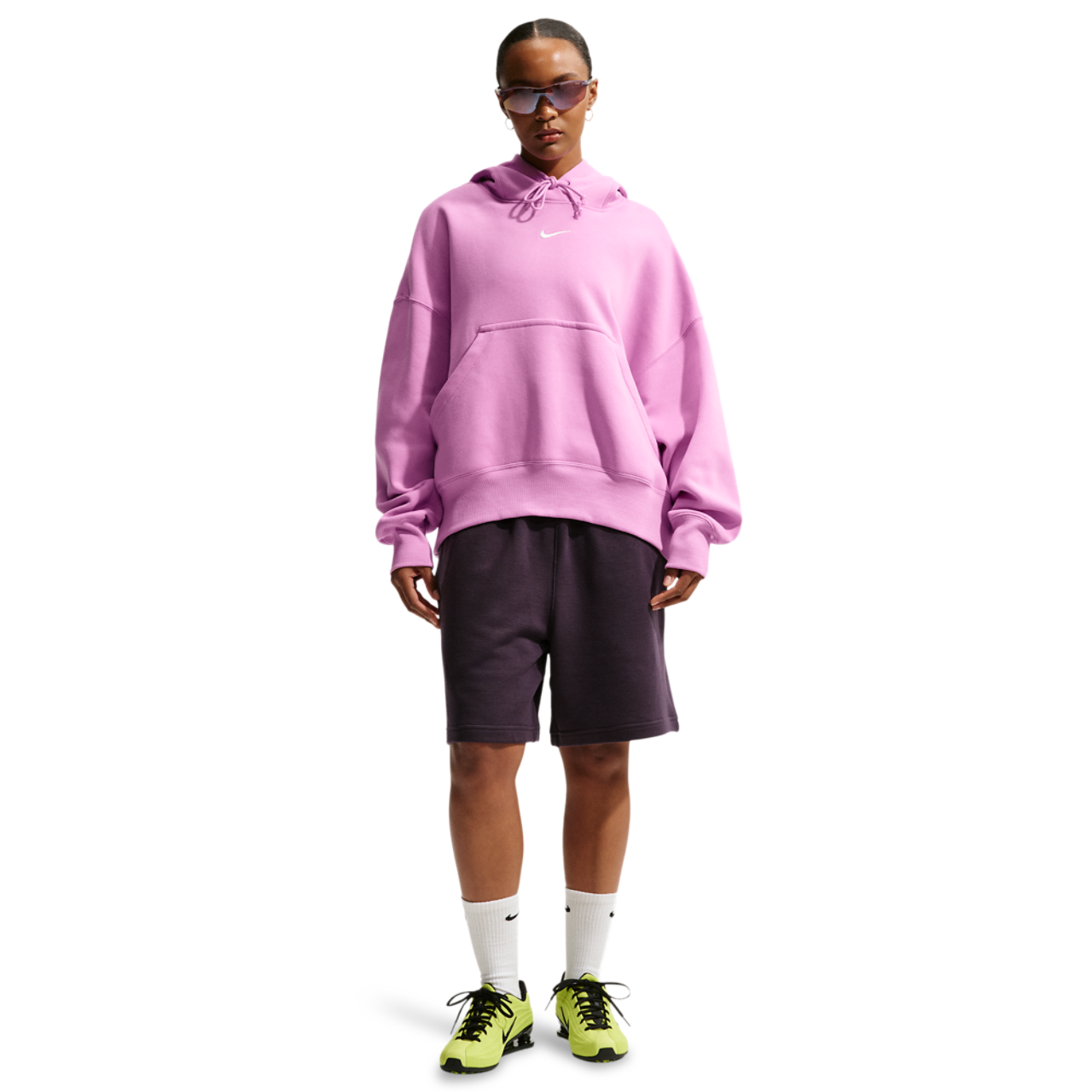 Nike PHNX Fleece OS Pullover Hoodie Image 3 of 4. Tap to open photo gallery.