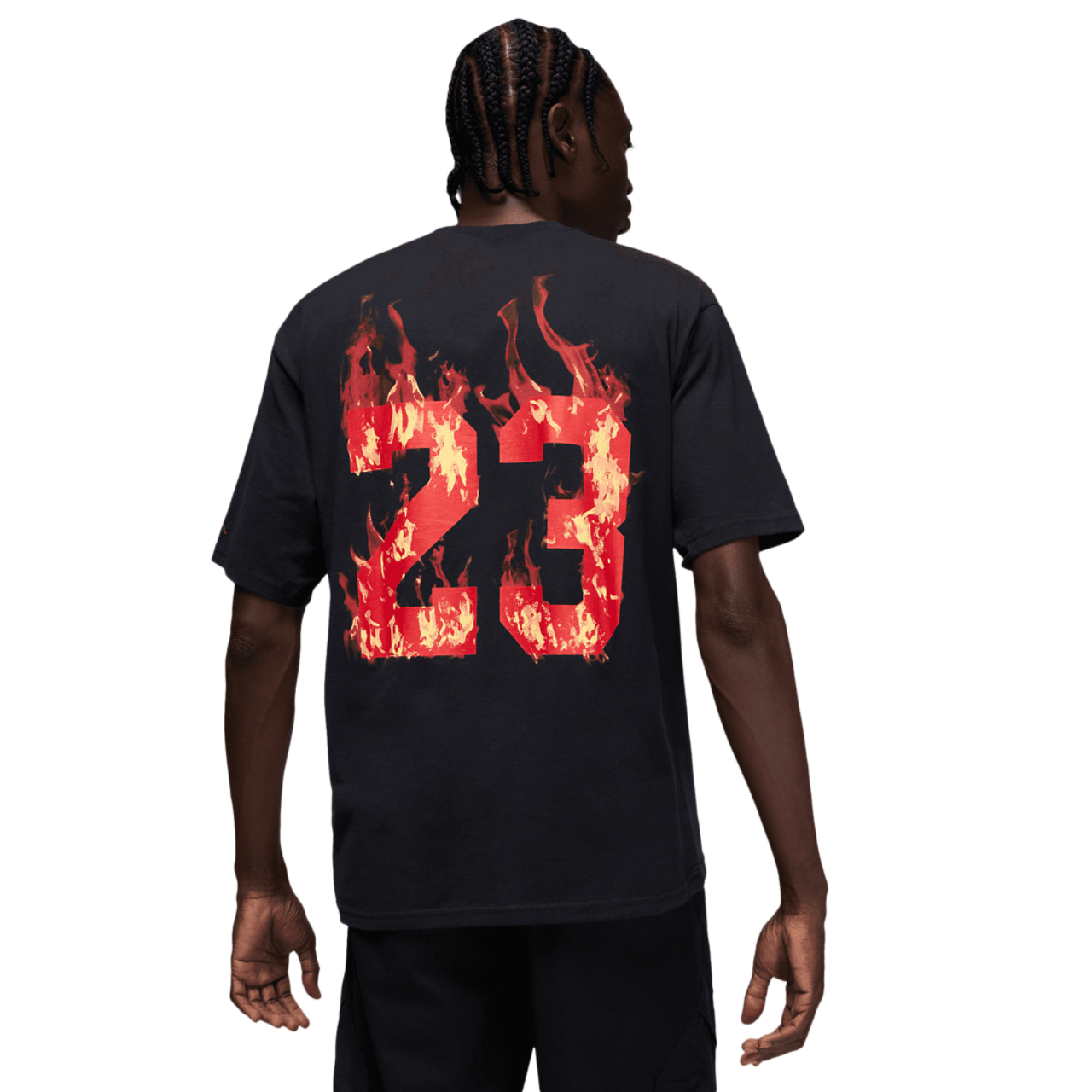 Jordan AJ 5 Fire '85 Short Sleeve Crew Image 2 of 7. Tap to open photo gallery.
