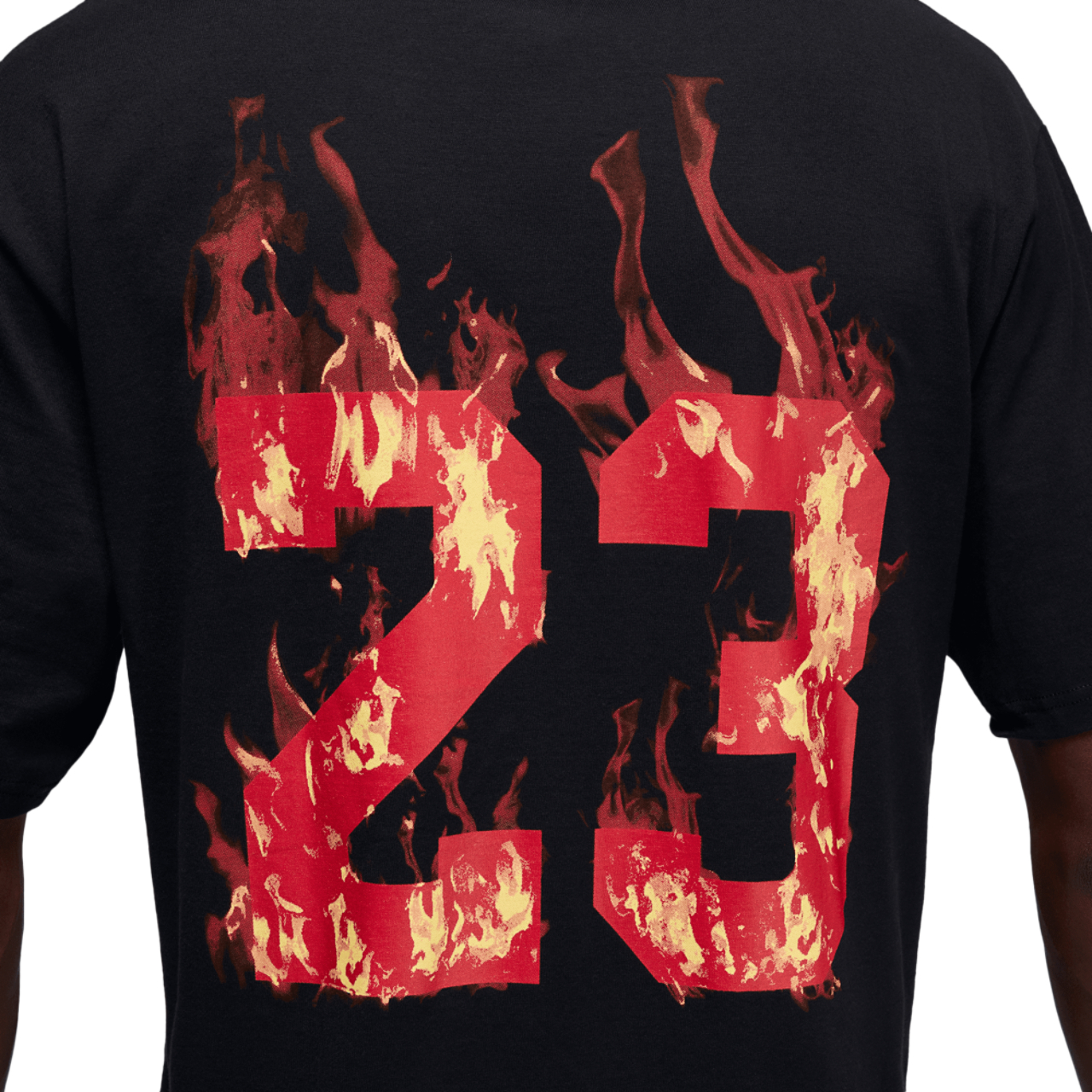Jordan AJ 5 Fire '85 Short Sleeve Crew Image 4 of 7. Tap to open photo gallery.