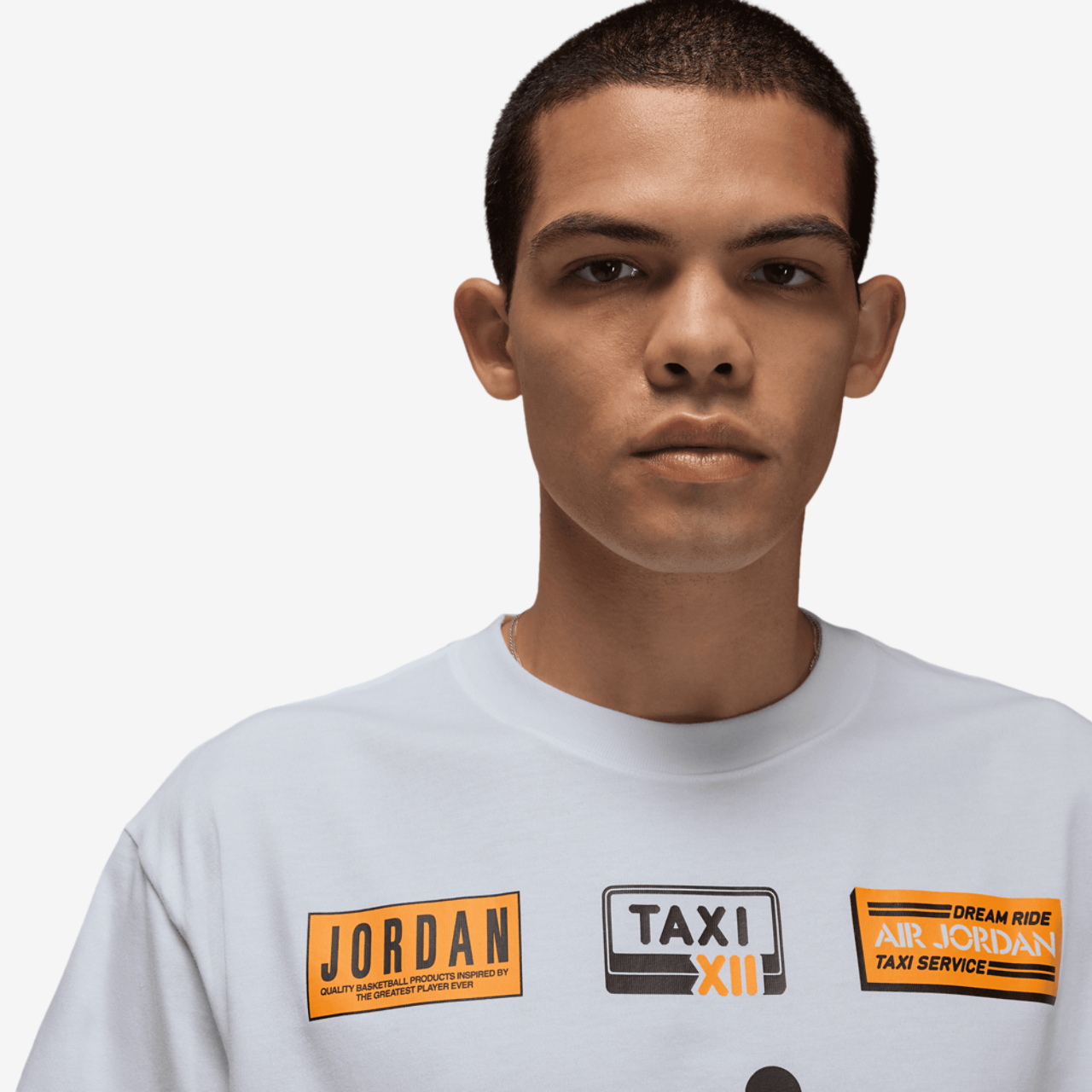 Jordan AJ 12 Taxi '85 Short Sleeve Crew Image 3 of 5. Tap to open photo gallery.