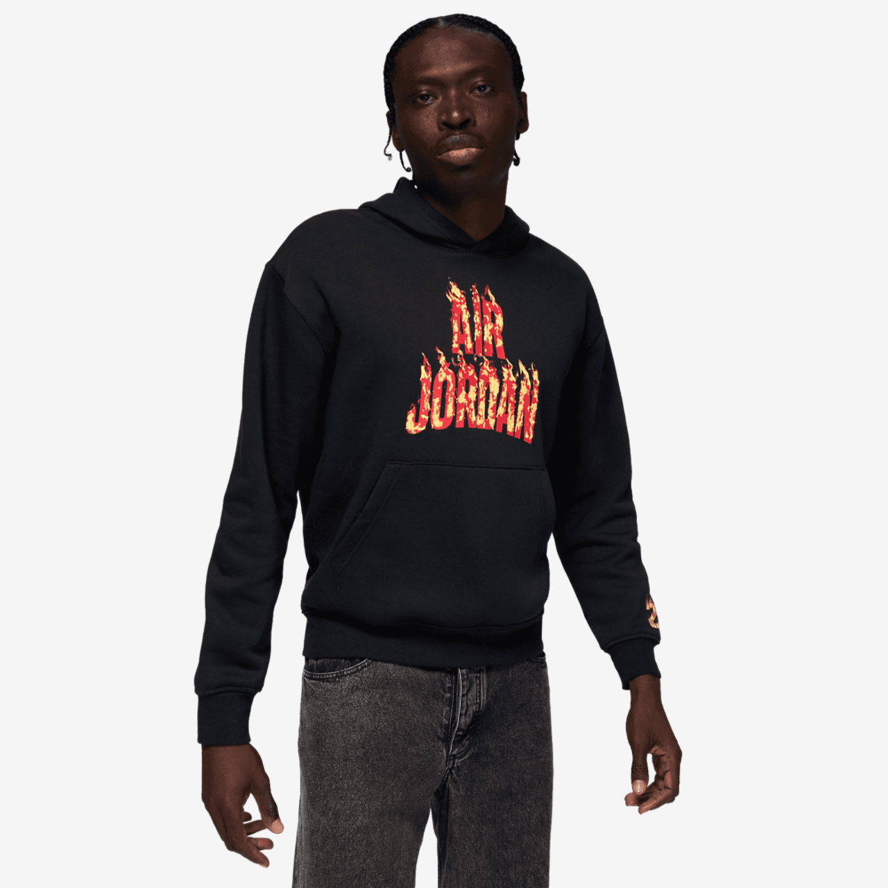 Jordan AJ 5 Fire Fleece Pullover Image 1 of 6. Tap to open photo gallery.