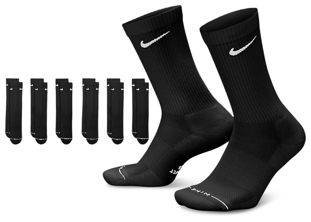Nike Everyday Elevated Crew Socks 6 Pack Image 1 of 1. Tap to open photo gallery.