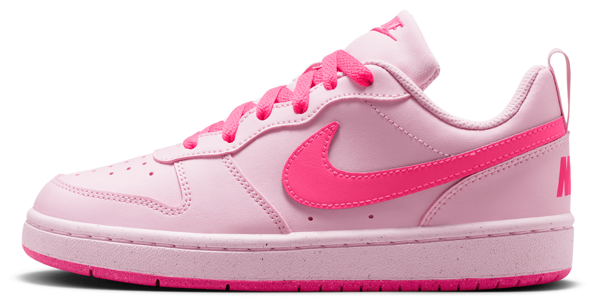 Nike Court Borough Low Recraft 童款 - Pink Foam/Hyper Pink/White - Image 2