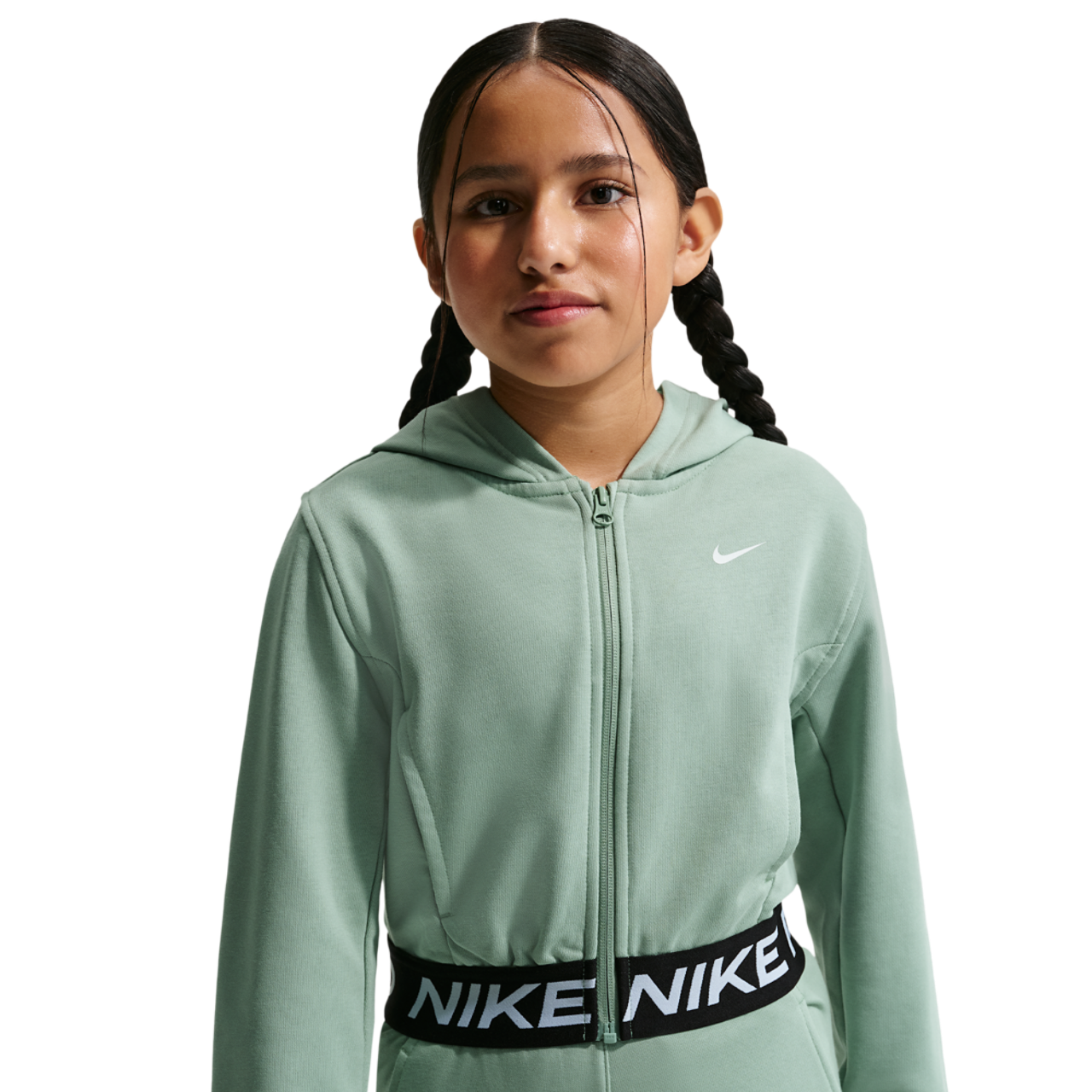 Nike Dri-FIT Full-Zip Fleece Hoodie Image 3 of 5. Tap to open photo gallery.