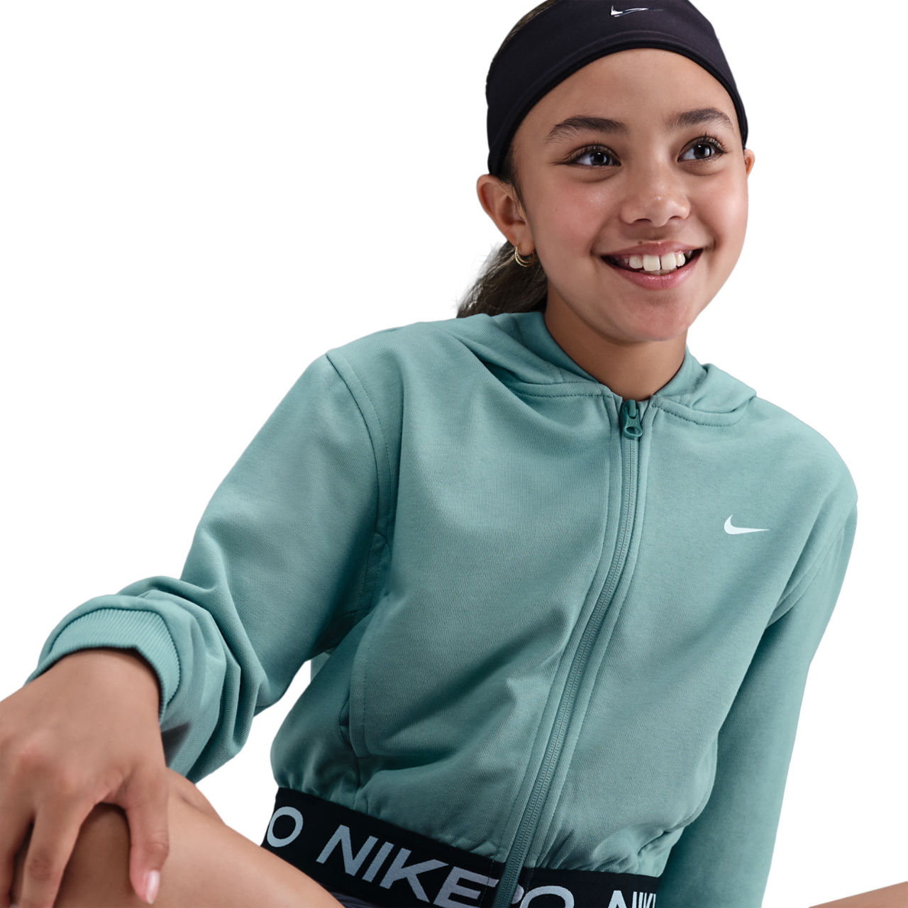 Nike Dri-FIT Full-Zip Fleece Hoodie Image 1 of 4. Tap to open photo gallery.