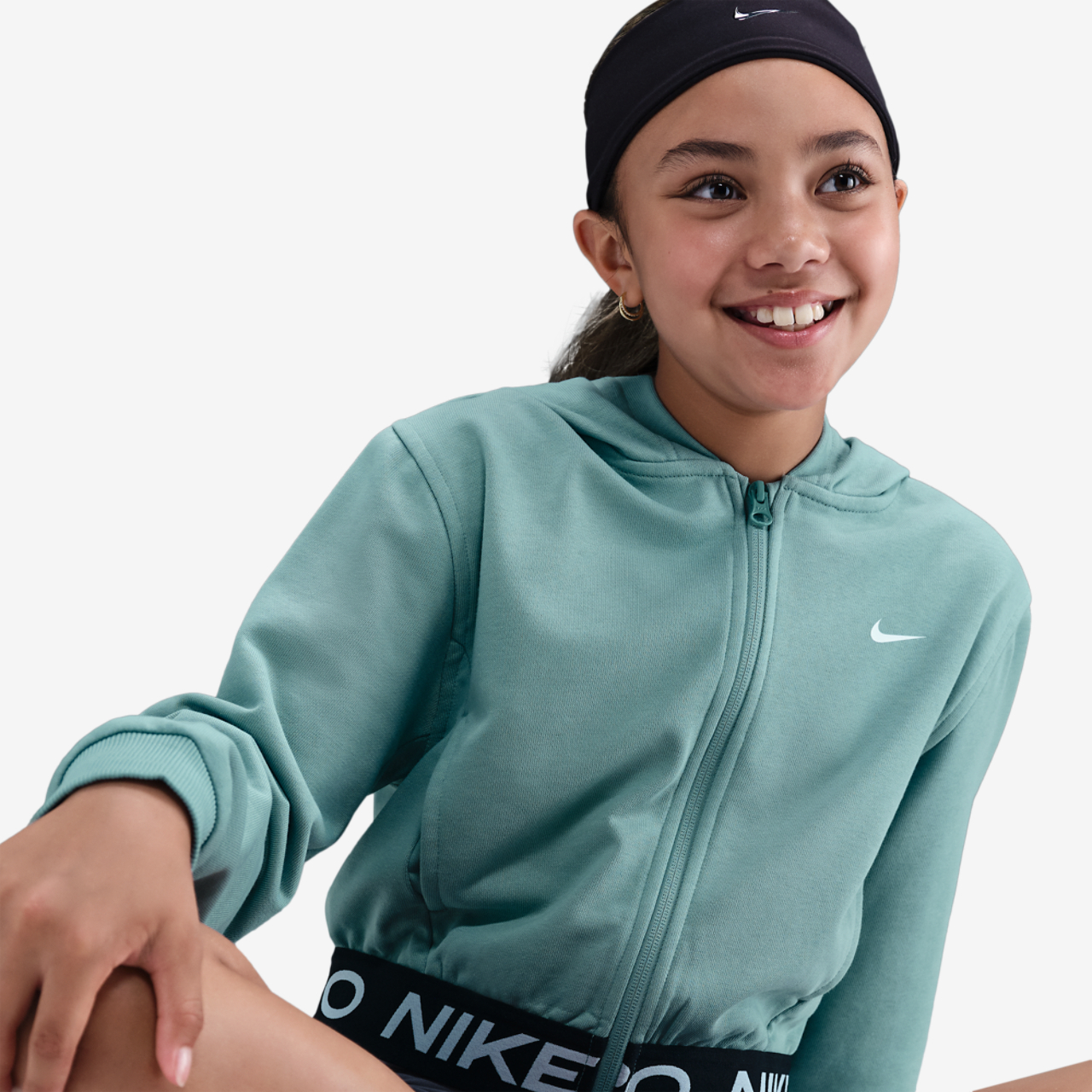 Nike Dri-FIT Full-Zip Fleece Hoodie Image 1 of 4. Tap to open photo gallery.