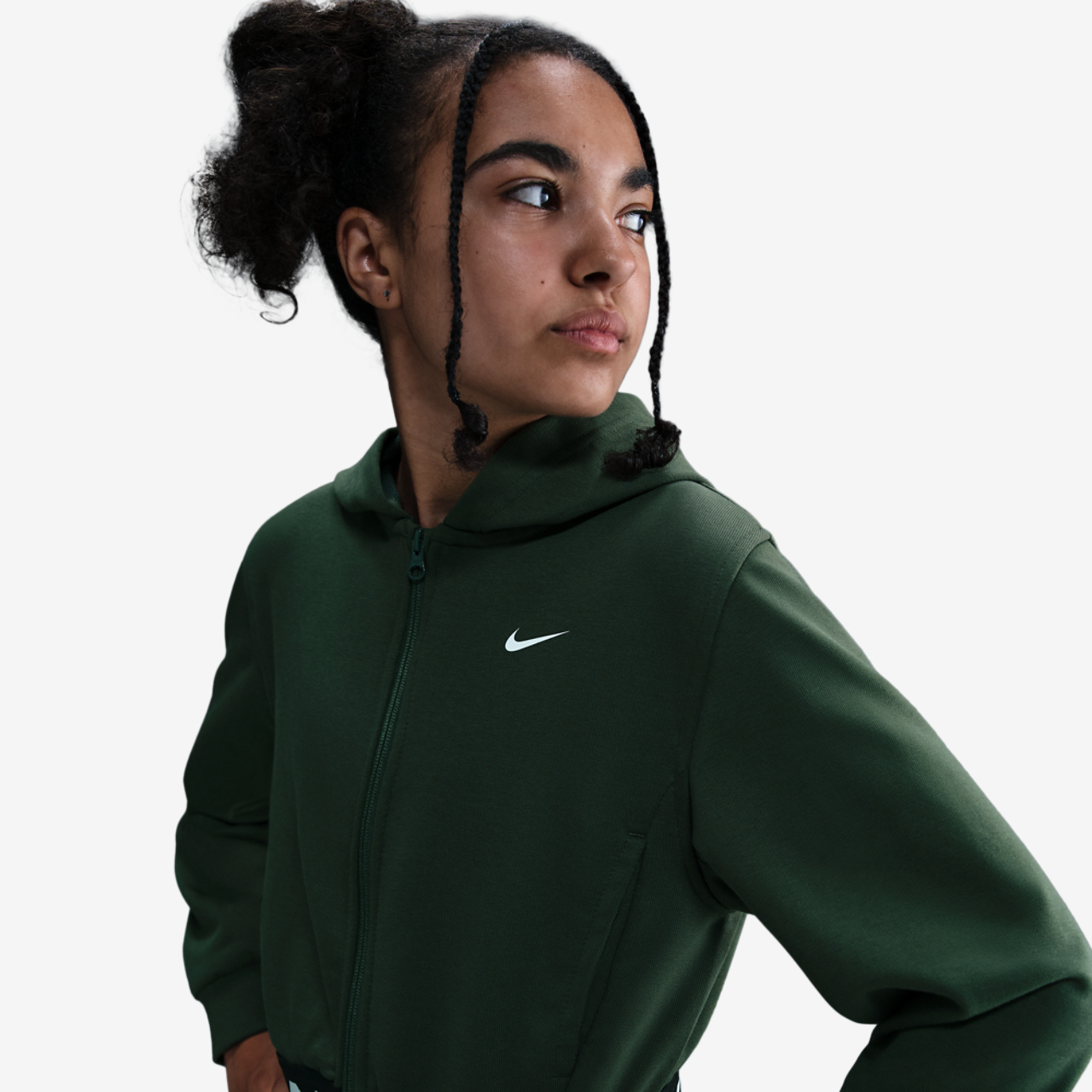 Nike NP Dri-FIT Full-Zip Fleece Hoodie Image 1 of 4. Tap to open photo gallery.
