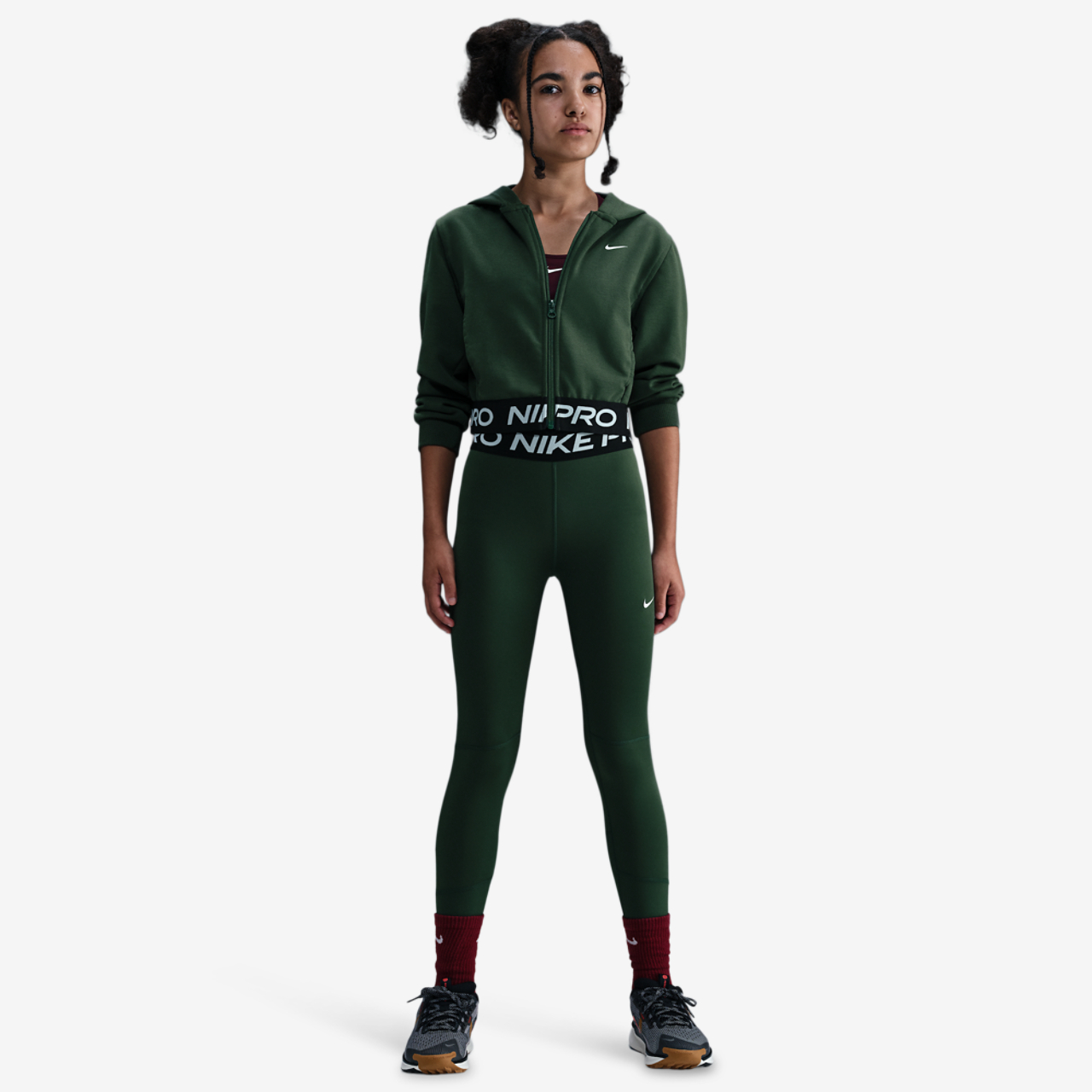 Nike NP Dri-FIT Full-Zip Fleece Hoodie Image 3 of 4. Tap to open photo gallery.