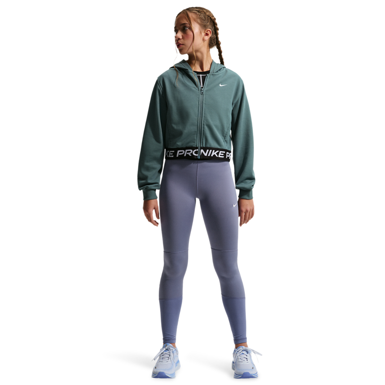 Nike Dri-FIT Full-Zip Fleece Hoodie Image 3 of 4. Tap to open photo gallery.
