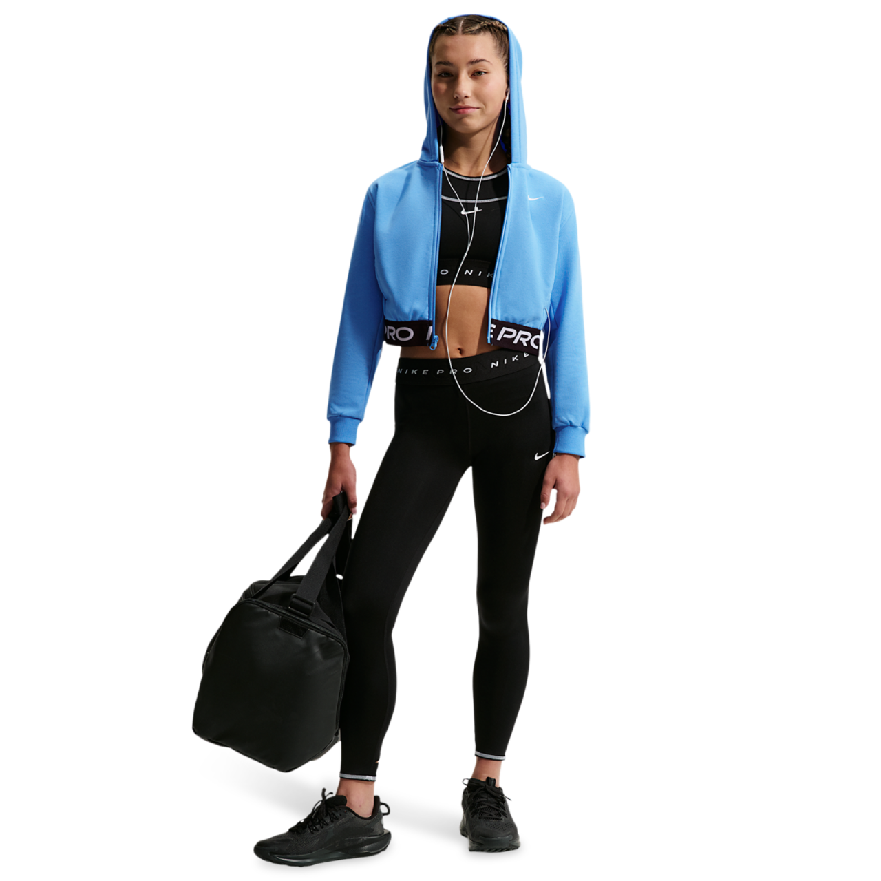 Nike Dri-FIT Full-Zip Fleece Hoodie Image 3 of 4. Tap to open photo gallery.