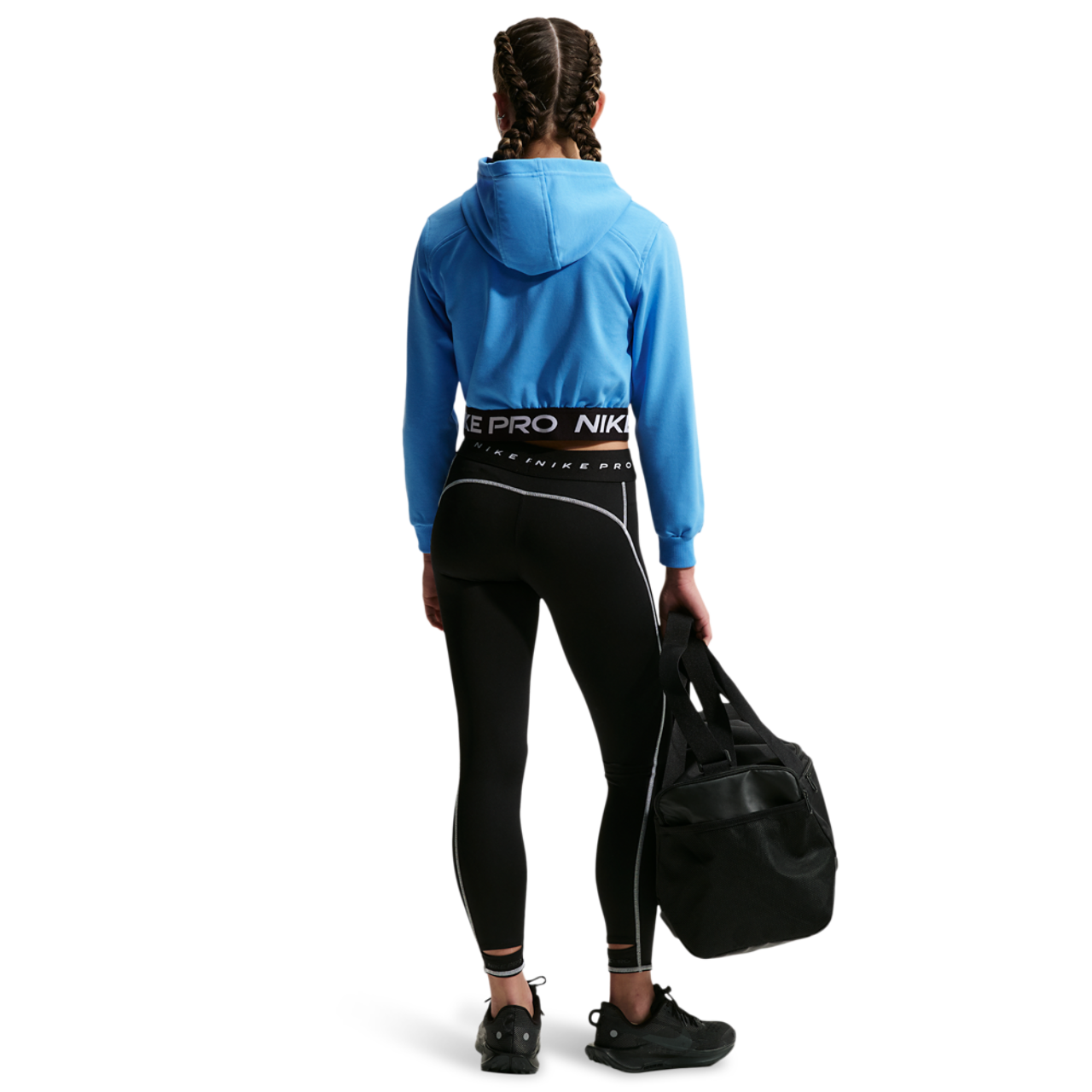 Nike Dri-FIT Full-Zip Fleece Hoodie Image 4 of 4. Tap to open photo gallery.