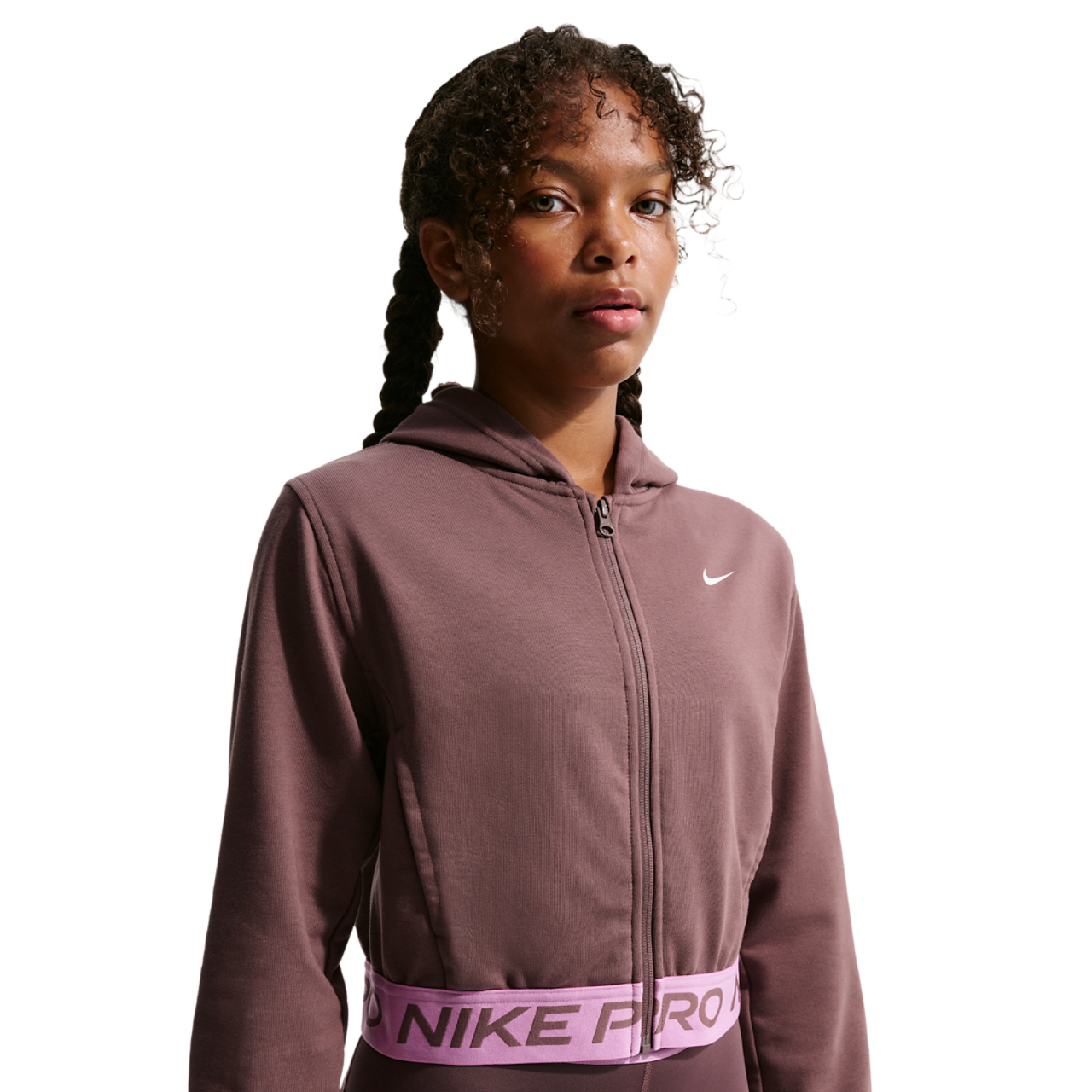 Nike Dri-FIT Full-Zip Fleece Hoodie Image 1 of 4. Tap to open photo gallery.