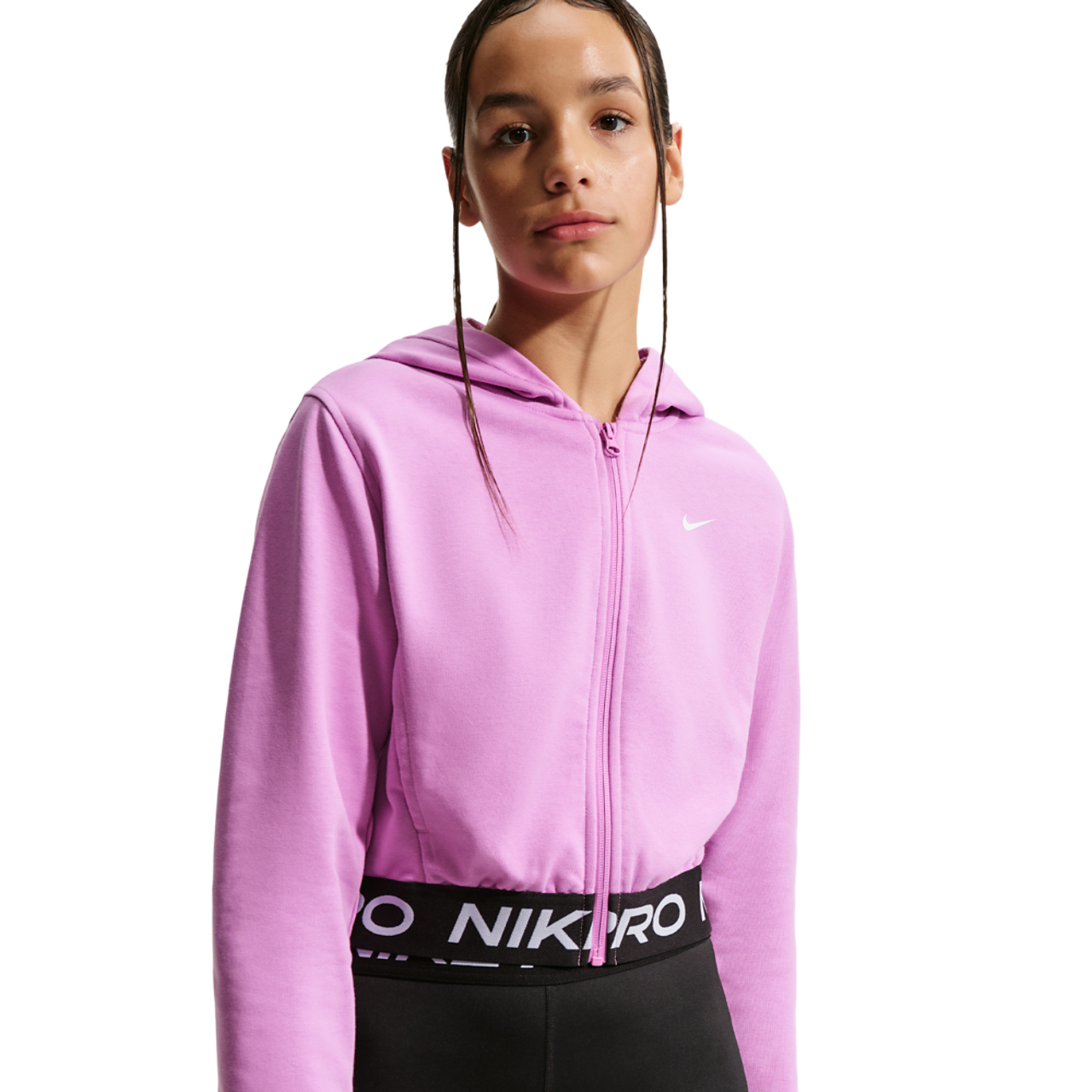 Nike Dri-FIT Full-Zip Fleece Hoodie Image 1 of 4. Tap to open photo gallery.