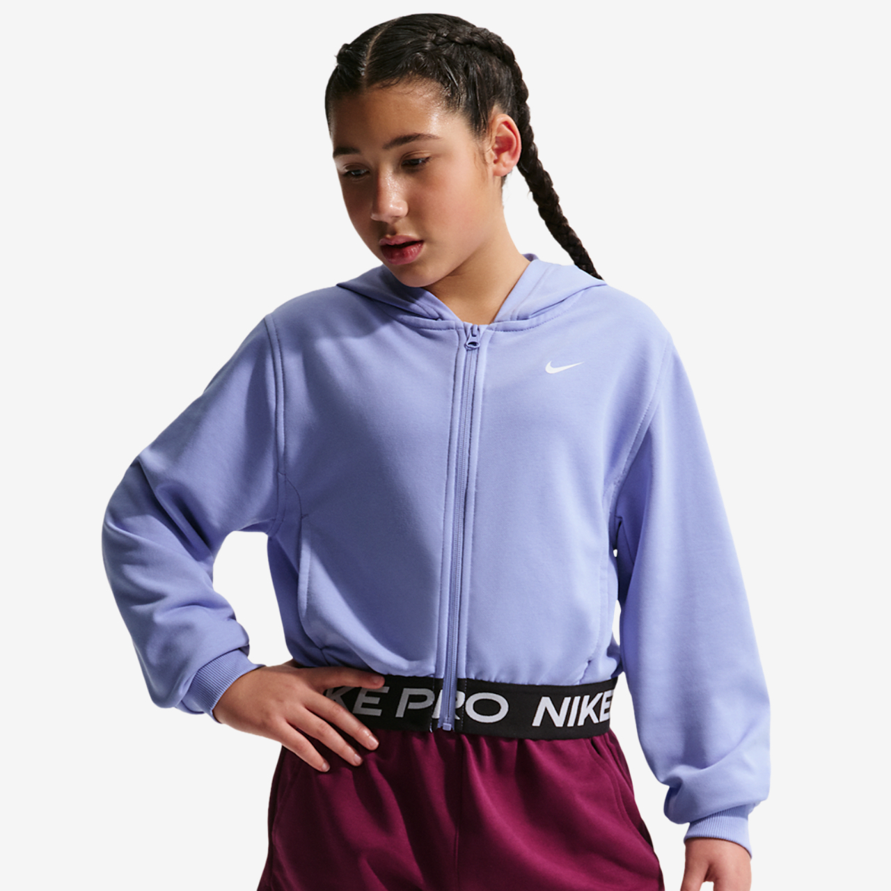 Nike Dri-FIT Full-Zip Fleece Hoodie Image 1 of 6. Tap to open photo gallery.