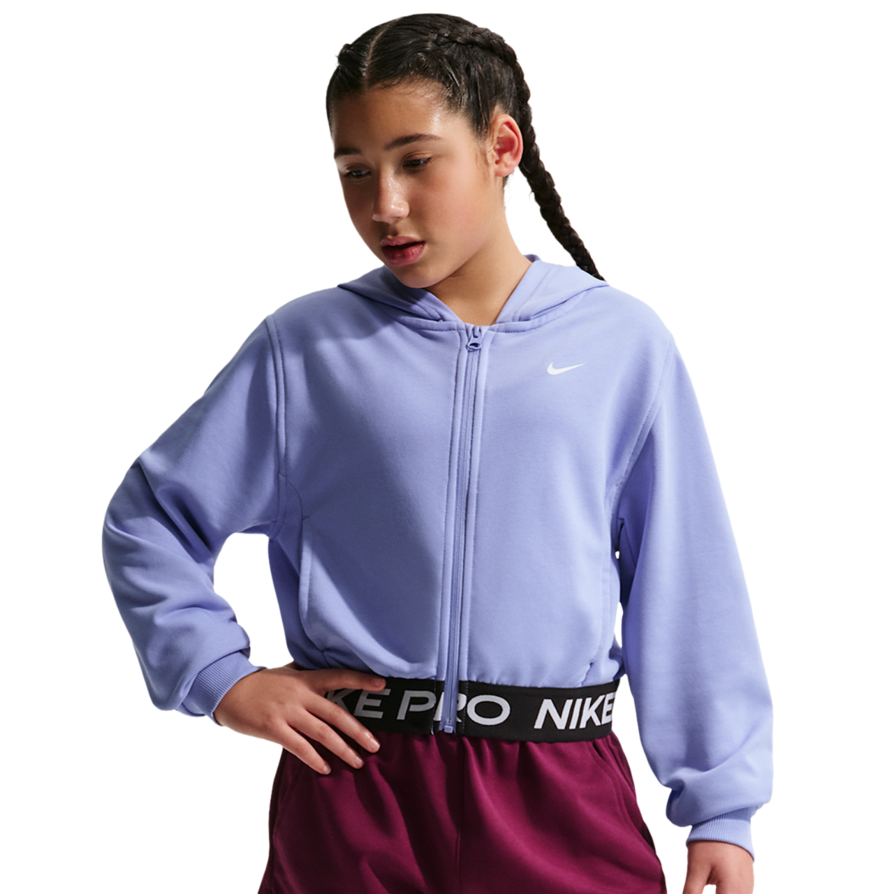Nike Dri-FIT Full-Zip Fleece Hoodie Image 1 of 6. Tap to open photo gallery.