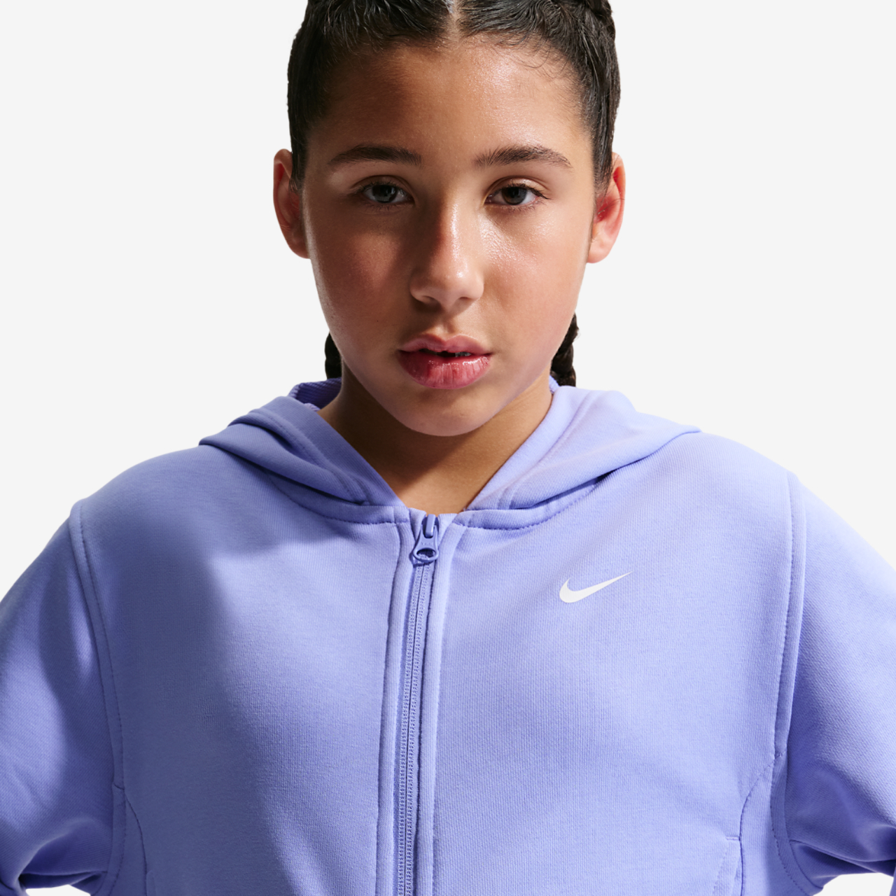 Nike Dri-FIT Full-Zip Fleece Hoodie Image 3 of 6. Tap to open photo gallery.