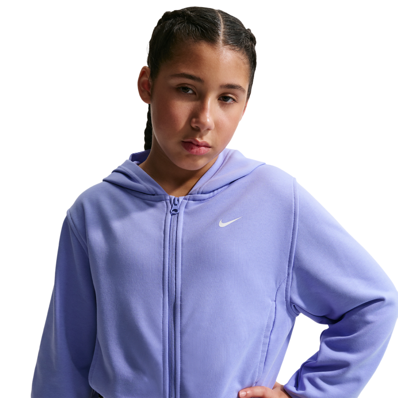 Nike Dri-FIT Full-Zip Fleece Hoodie Image 4 of 6. Tap to open photo gallery.